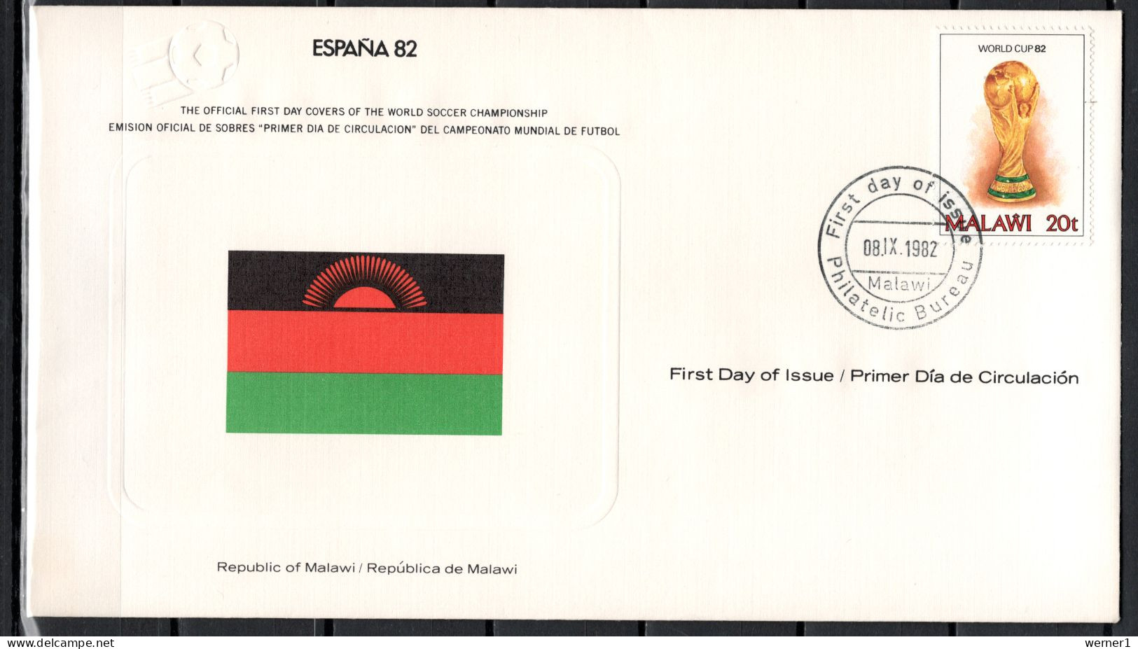 Malawi 1982 Football Soccer World Cup Commemorative FDC - 1982 – Spain