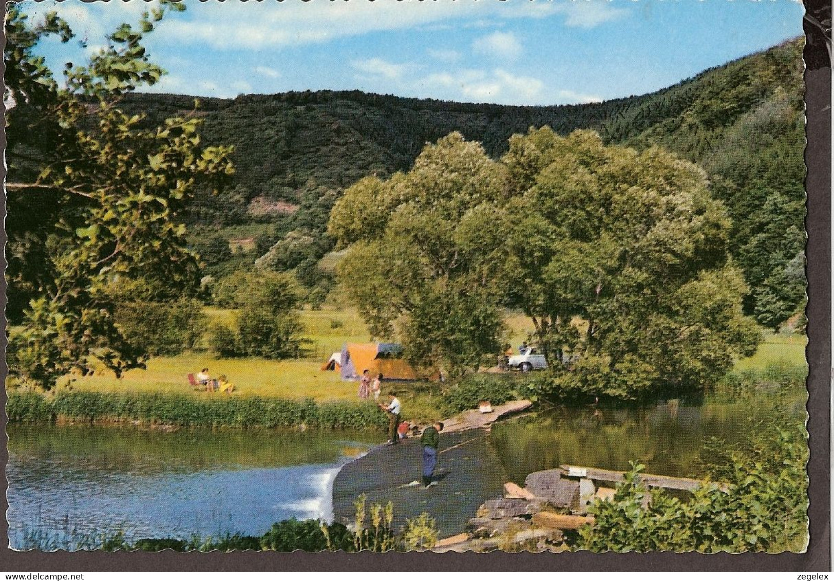 Vallée De L'Our 1970 - Joies Du Camping Et De La Pêche. Pêcheurs, Vissers - Vianden