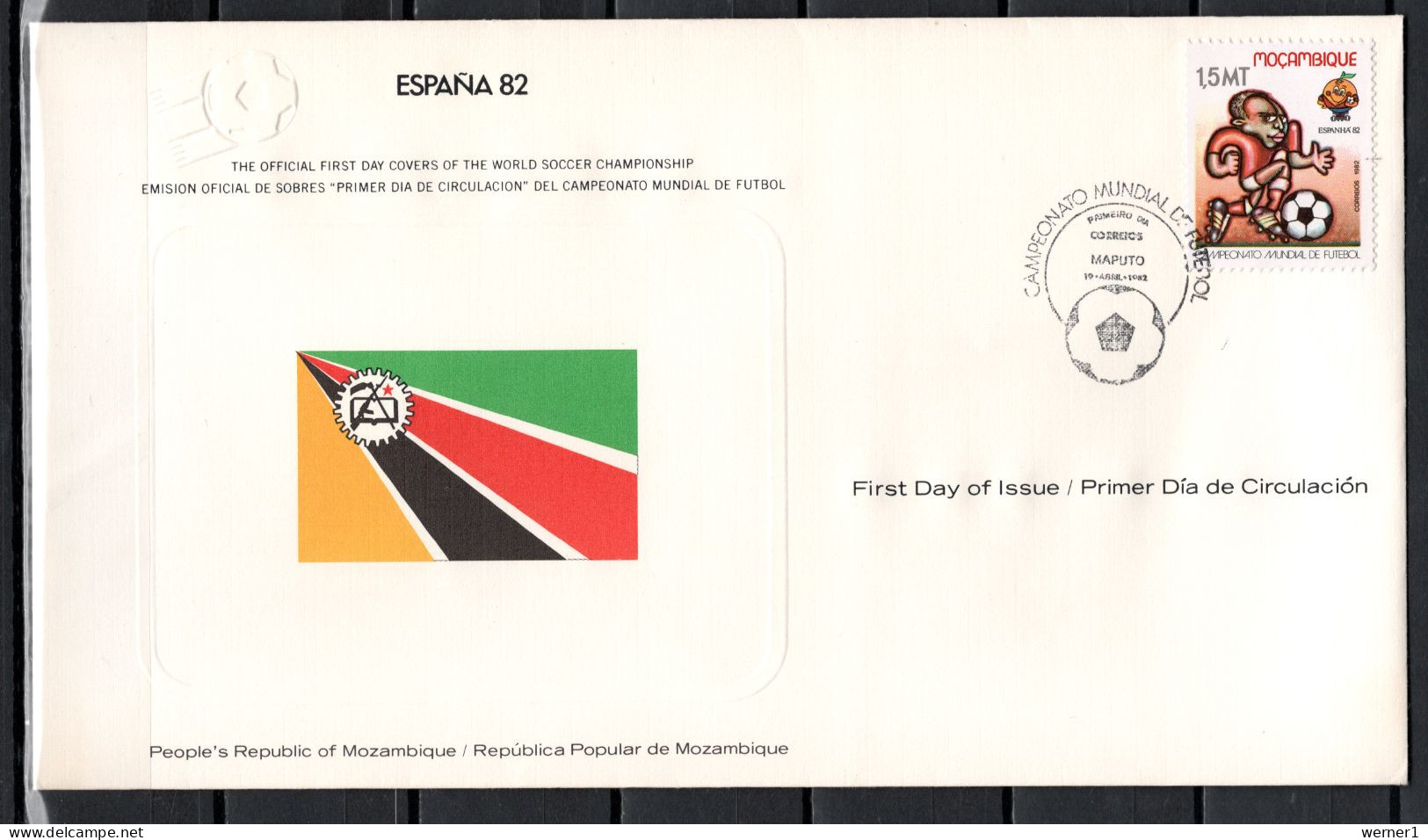 Mocambique 1982 Football Soccer World Cup Commemorative FDC - 1982 – Spain