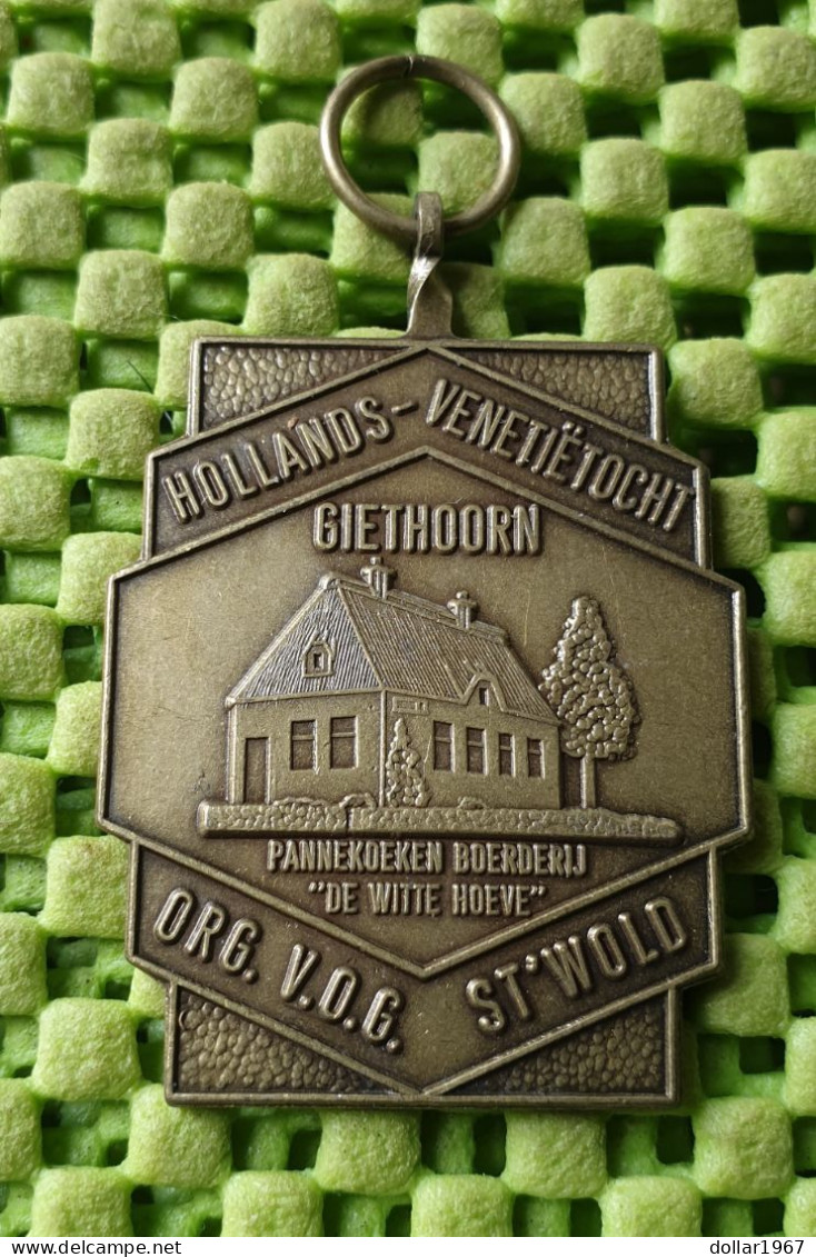 Medaile   :  V.O.G , Pannenkoeken "De Witte Hoeve" Giethoorn  -  Original Foto  !!  Medallion  Dutch - Other & Unclassified