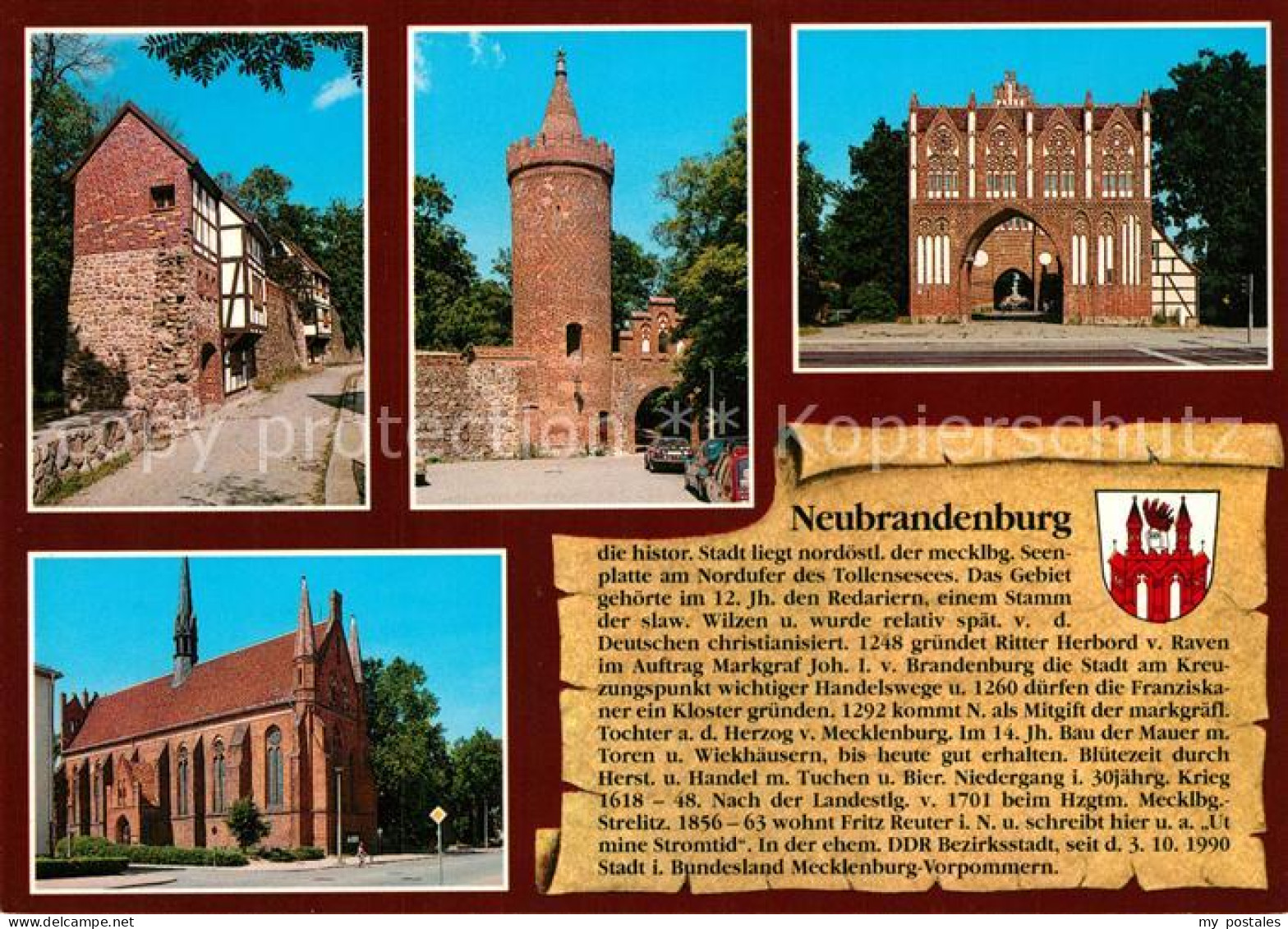 73251659 Neubrandenburg Wiekhaeuser Stadtmauer Fangelturm Treptower Tor Klosterk - Neubrandenburg