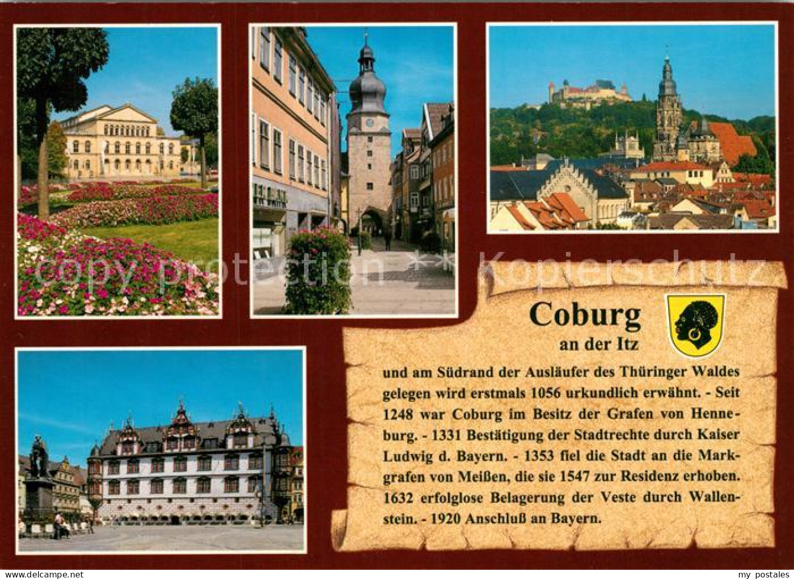 73251610 Coburg Landestheater Spitaltor Sankt Moritz Kirche Veste Stadthaus Cobu - Coburg