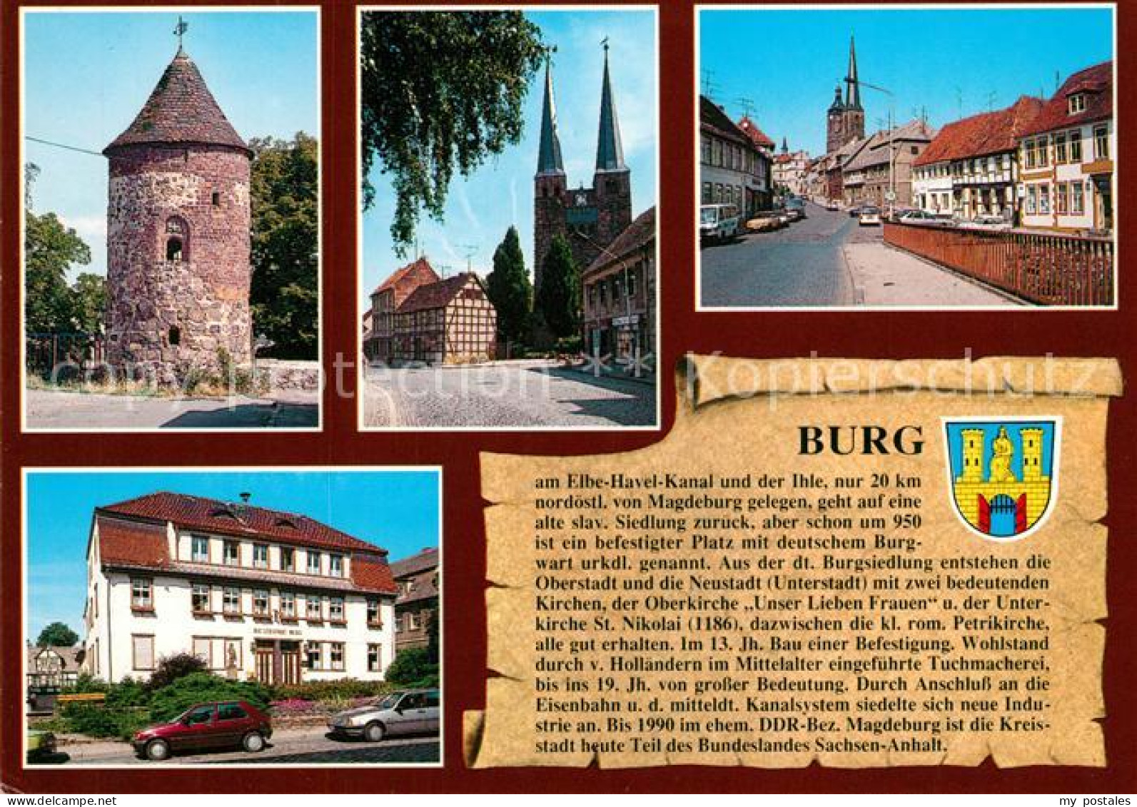 73251588 Burg Sachsen-Anhalt Stadtbefestigung Kirche Sankt Nikolai Unser Lieben  - Autres & Non Classés