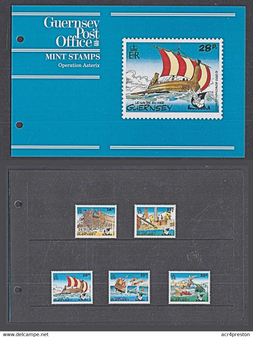 Cb0102  GUERNSEY  1992, SG 583-7  'Operation Asterix'  Presentation Pack - Guernesey