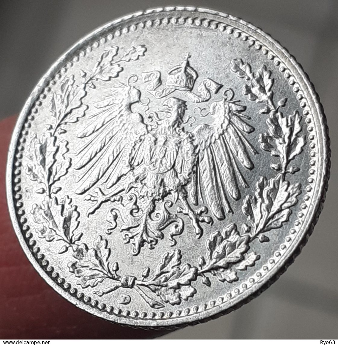 Monnaie 1/2 Mark 1906 D Wilhelm II Allemagne - 1/2 Mark