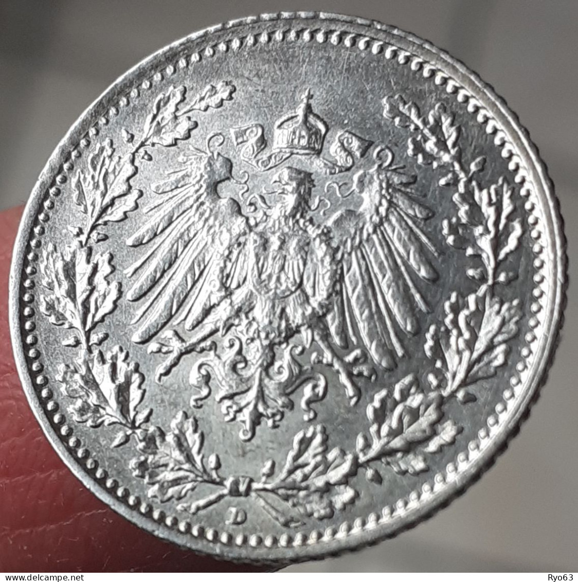 Monnaie 1/2 Mark 1906 D Wilhelm II Allemagne - 1/2 Mark