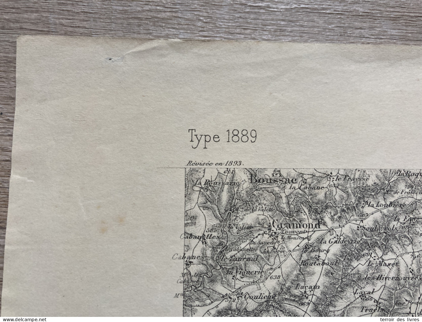 Carte état Major RODEZ S.E. 1893 35x54cm SAINTE JULIETTE SUR VIAUR CALMONT COMPS-LA-GRAND-VILLE CASSAGNES-BEGONHES SALMI - Cartes Géographiques