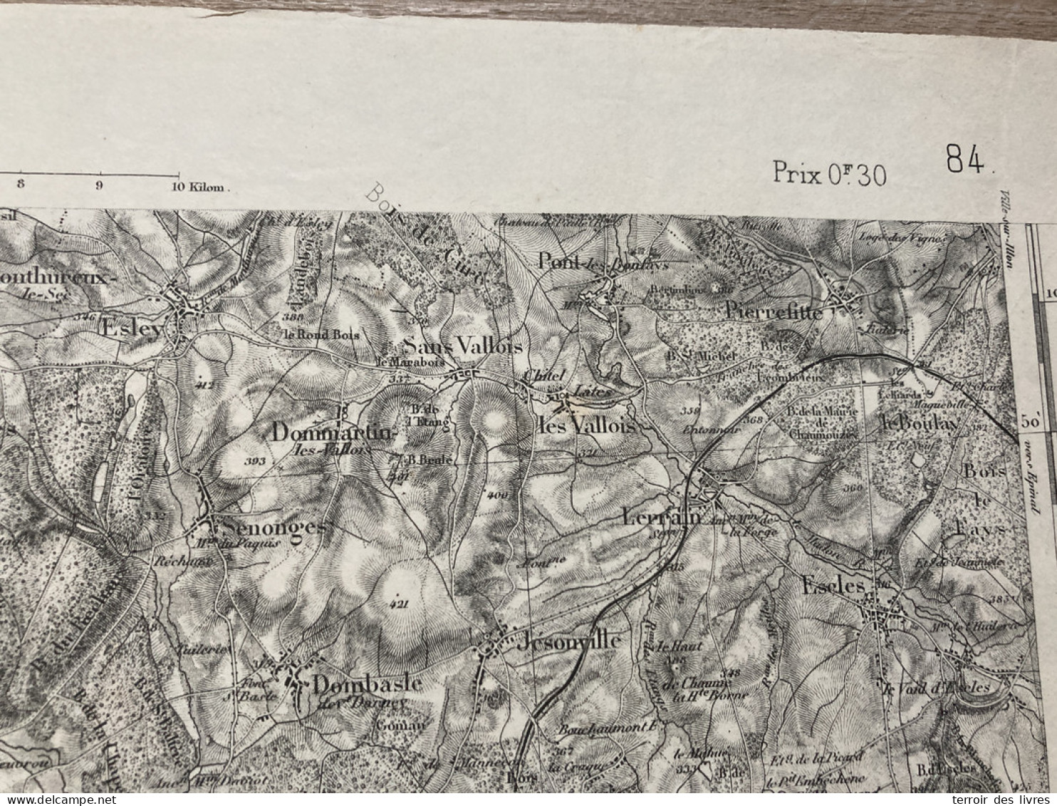 Carte état Major MIRECOURT S.E. 1896 35x54cm BONVILLET DARNEY BELRUPT DOMBASLE-DEVANT-DARNEY BELMONT-LES-DARNEY RELANGES - Landkarten