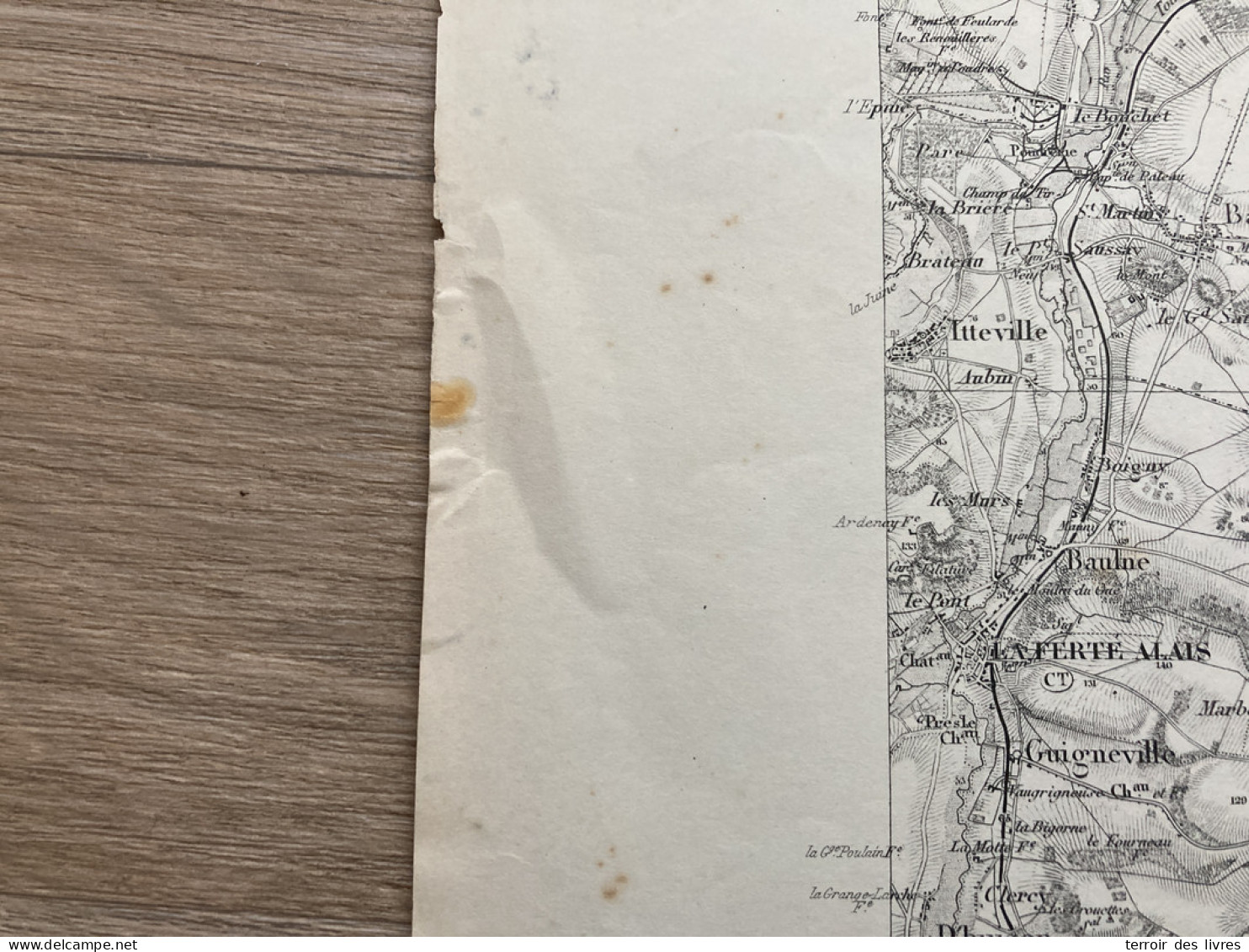 Carte état Major MELUN S.E. 1888 35x54cm PRINGY BOISSISE-LE-ROI PONTHIERRY BOISSISE-LA-BERTRAND BOISSETTES ST-SAUVEUR-SU - Landkarten