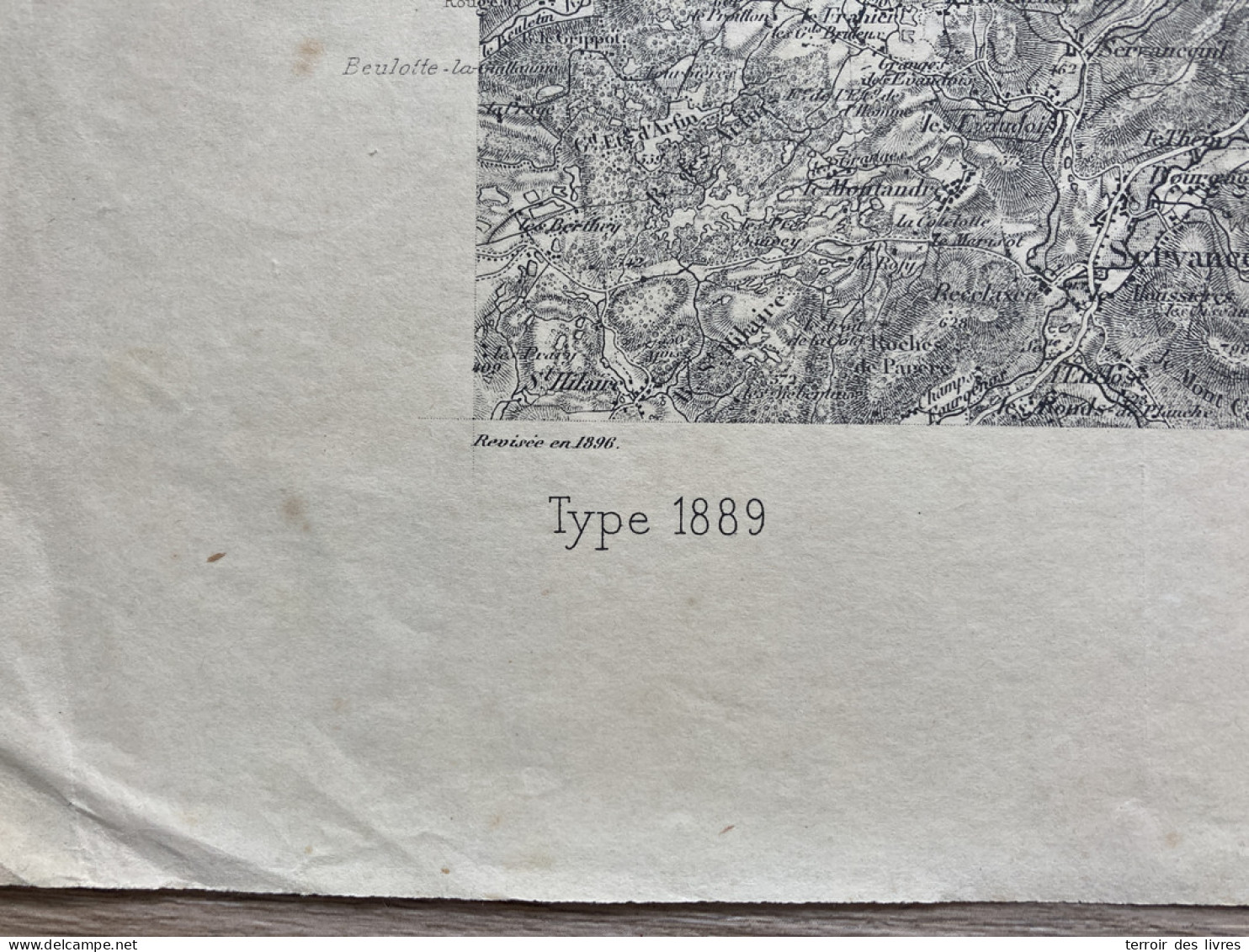 Carte état Major LURE 1896 35x54cm BUSSANG ST-MAURICE-SUR-MOSELLE FRESSE-SUR-MOSELLE LE-MENIL LE-THILLOT VENTRON CHATEAU - Geographical Maps