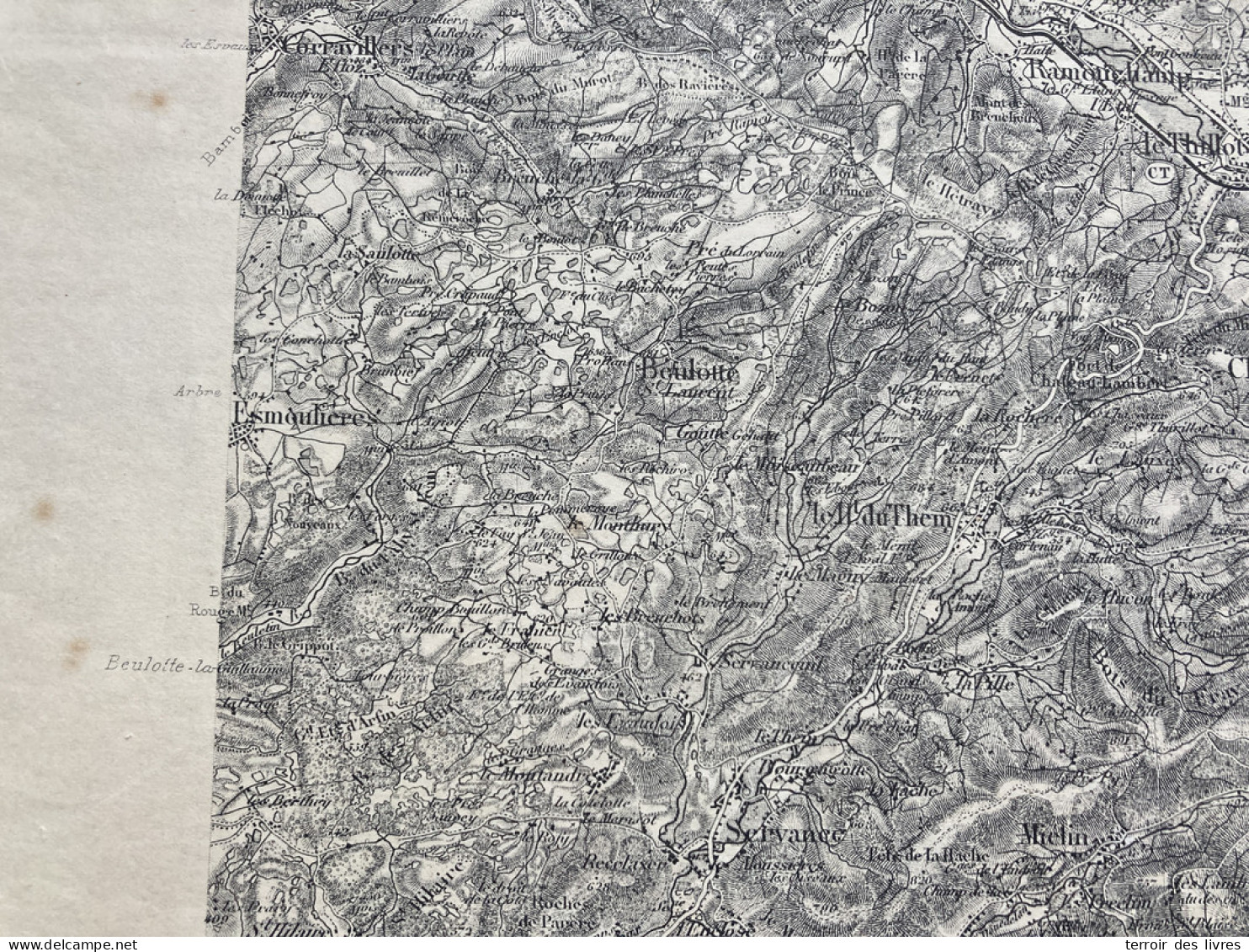 Carte état Major LURE 1896 35x54cm BUSSANG ST-MAURICE-SUR-MOSELLE FRESSE-SUR-MOSELLE LE-MENIL LE-THILLOT VENTRON CHATEAU - Geographische Kaarten