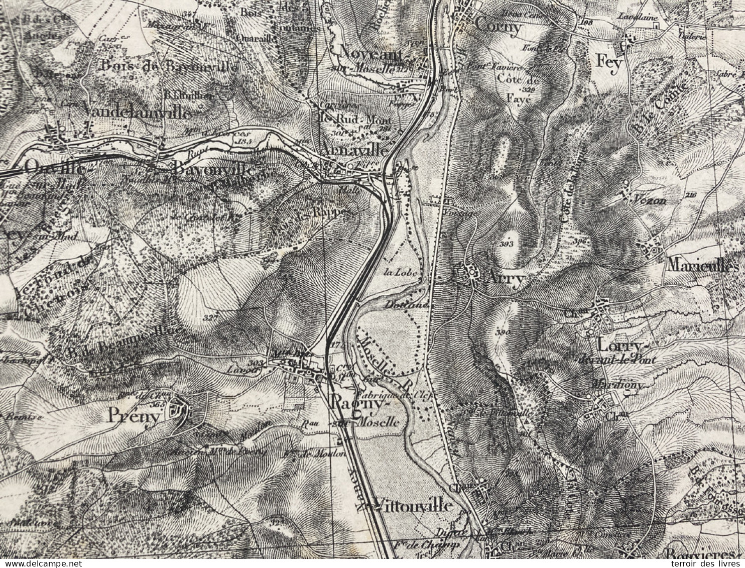 Carte état Major COMMERCY 1886 35x54cm ARNAVILLE NOVEANT-SUR-MOSELLE CORNY-SUR-MOSELLE ARRY BAYONVILLE-SUR-MAD PAGNY-SUR - Geographical Maps