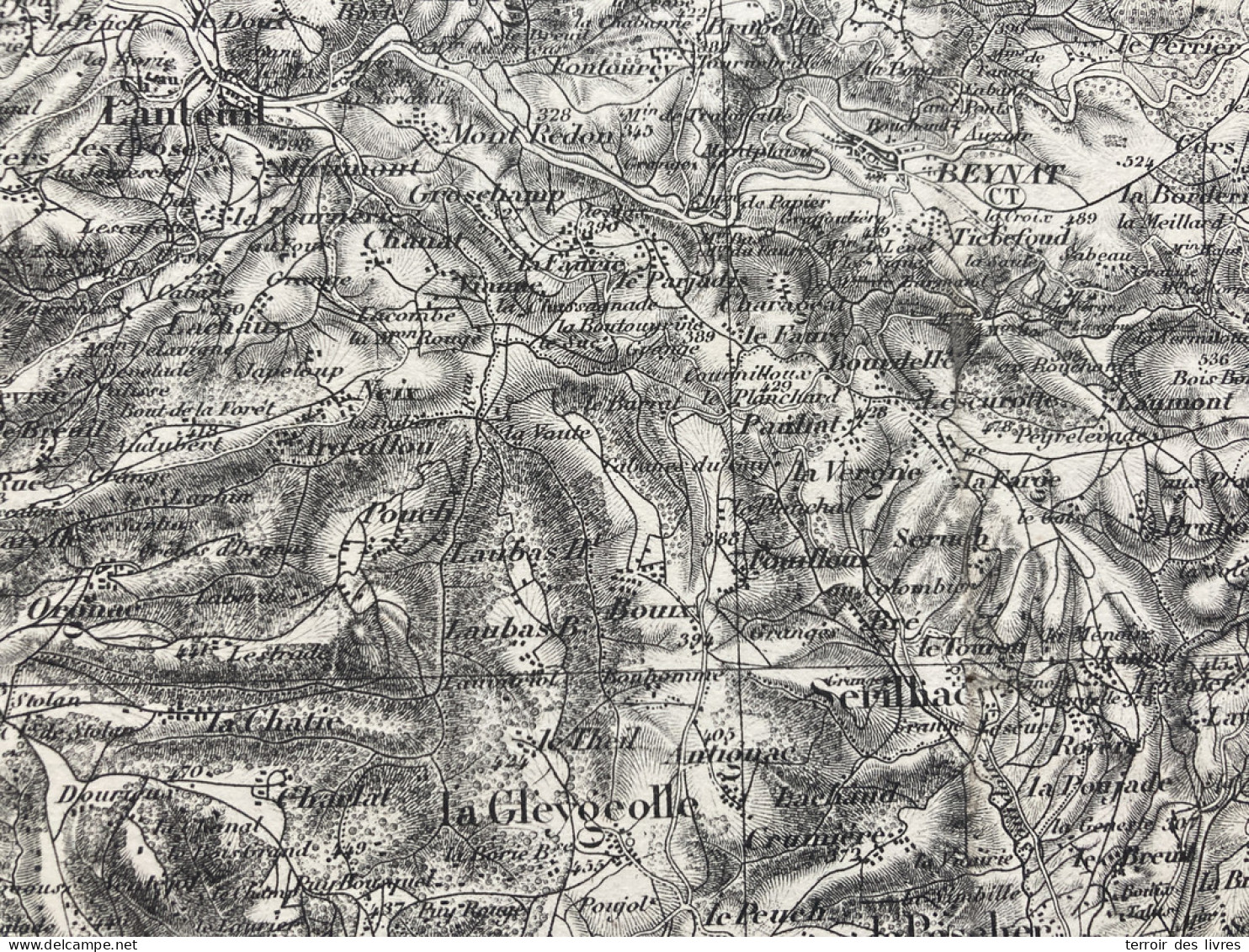 Carte état Major BRIVE 1892 35x54cm SÉRILHAC LAGLEYGEOLLE LE-PESCHER BEYNAT ST-BAZILE-DE-MEYSSAC LOSTANGES MEYSSAC MENOI - Geographical Maps