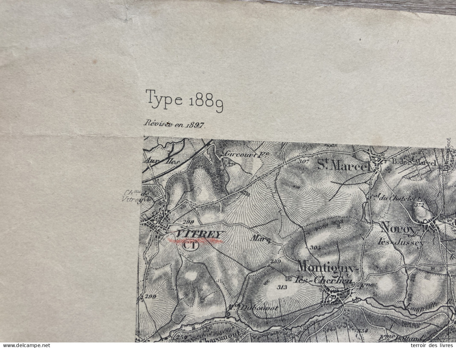 Carte état Major LANGRES S.E. 1897 35x54cm CHARGEY LES PORT PURGEROT CONFLANDEY CHAUX-LES-PORT PORT-D'ATELIER AMONCOURT  - Geographical Maps