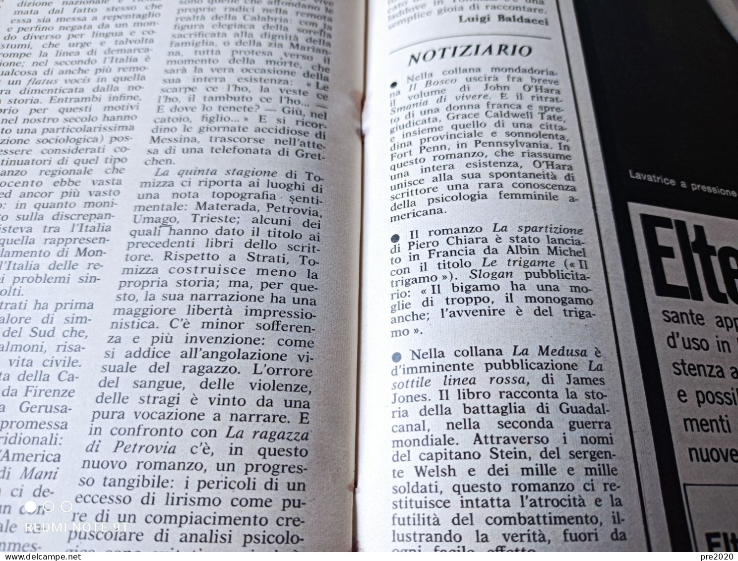 EPOCA 1965 SAVERIO STRATI E FULVIO TOMIZZA PIERO CHIARA - Autres & Non Classés