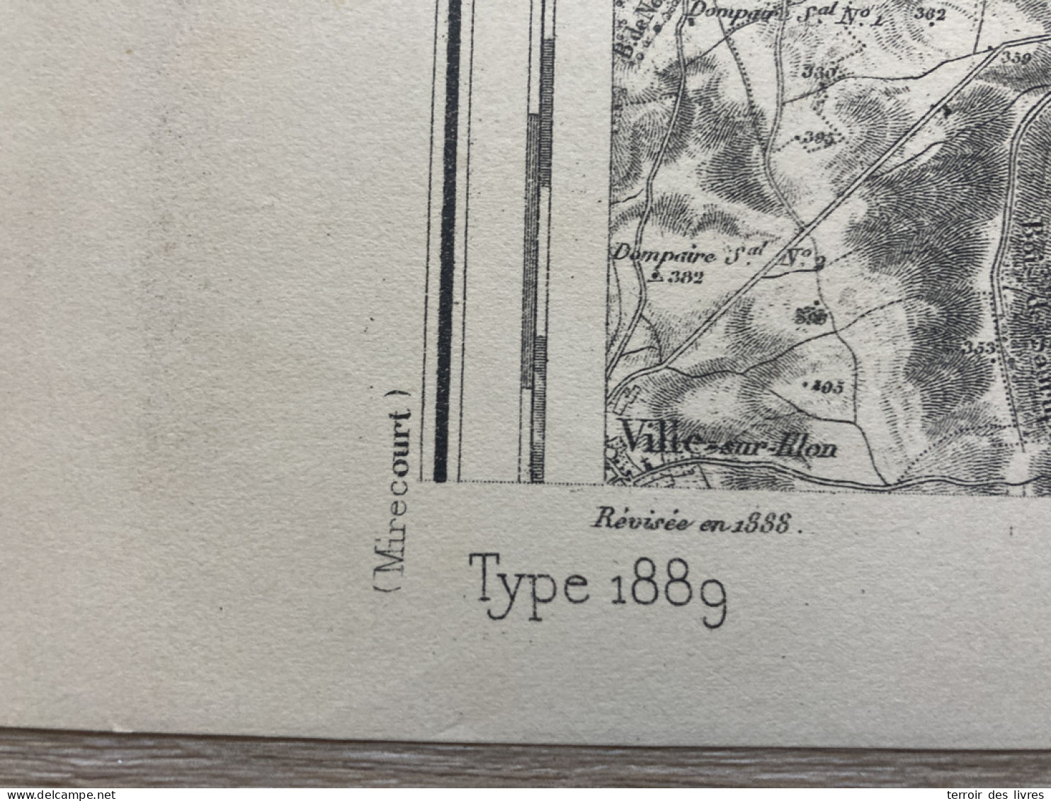 Carte état Major EPINAL 1888 33x50cm GIRMONT THAON-LES-VOSGES CHAVELOT IGNEY DOMEVRE-SUR-DURBION PALLEGNEY BAYECOURT ONC - Cartes Géographiques