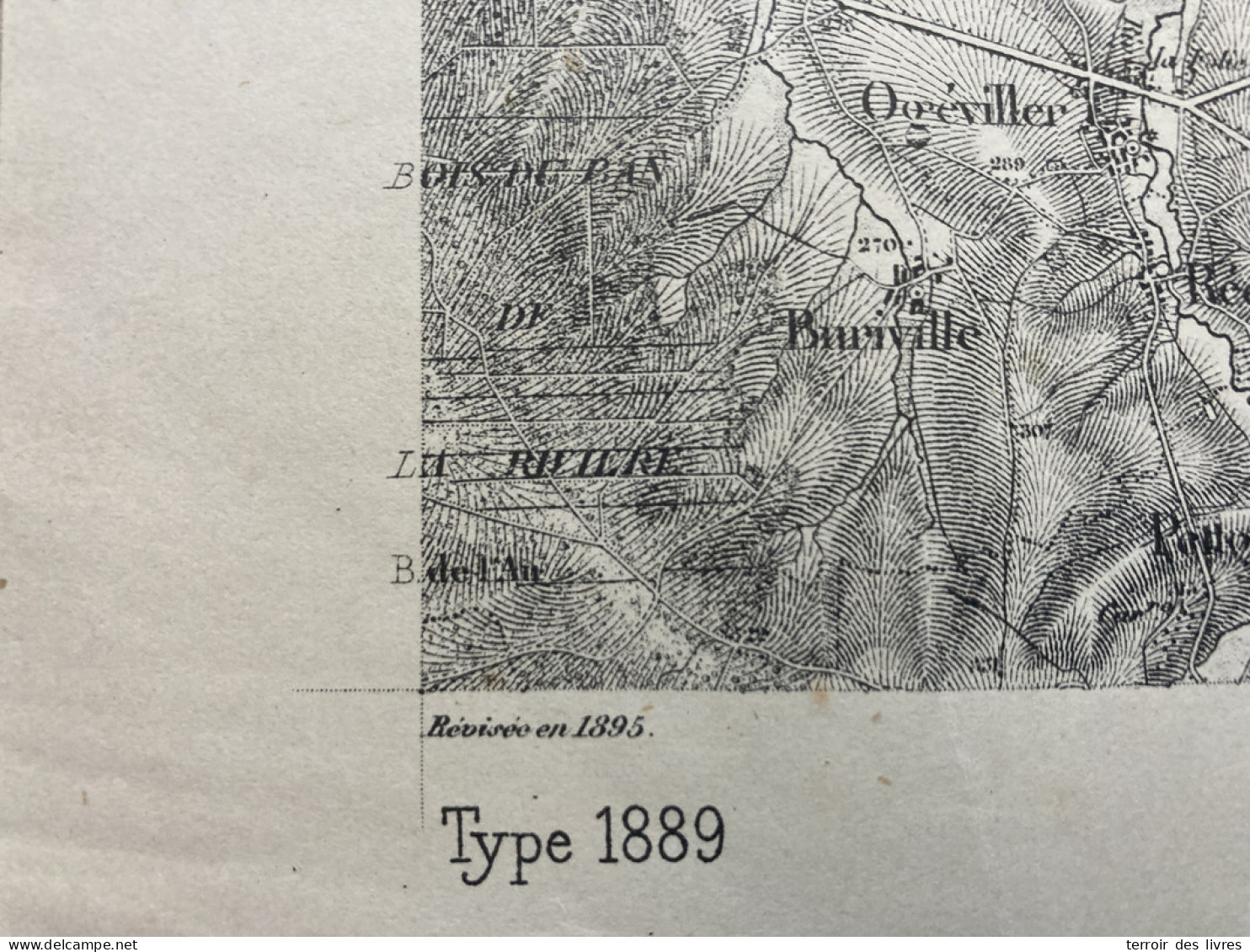 Carte état Major LUNÉVILLE 1895 33x50cm TANCONVILLE CIREY-SUR-VEZOUZE HATTIGNY BERTRAMBOIS RICHEVAL FREMONVILLE IBIGNY G - Cartes Géographiques