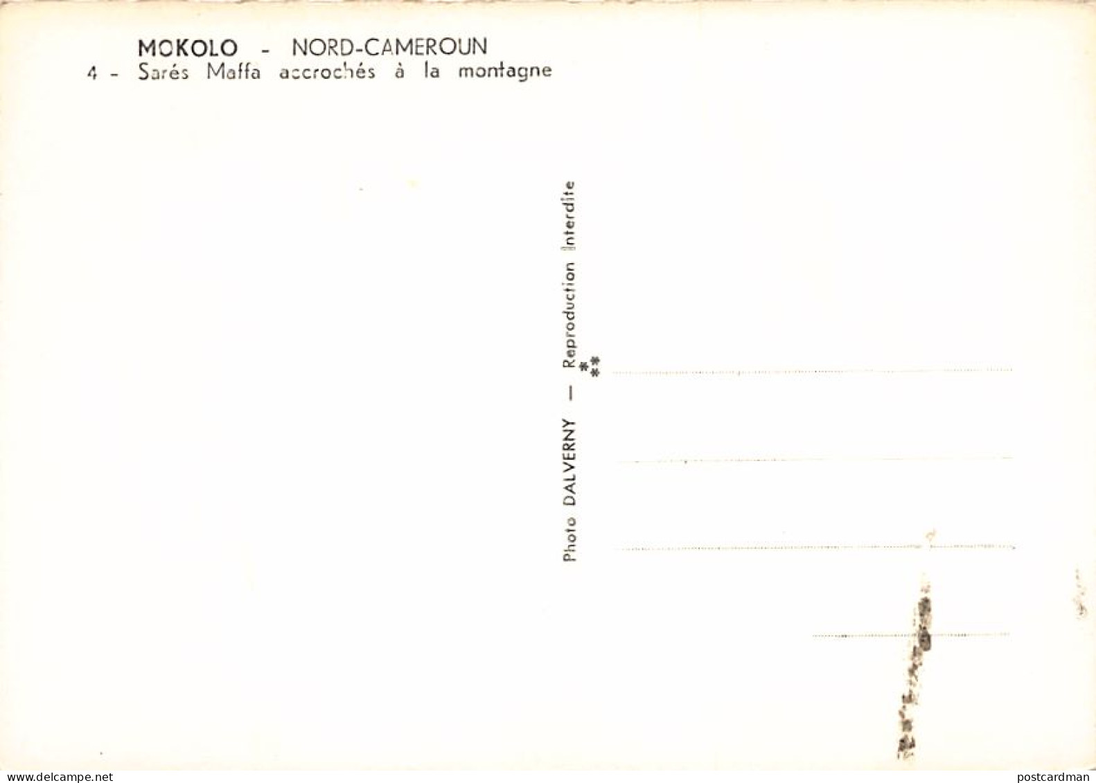 Cameroun - MOKOLO - Sarés Maffa Accrochés à La Montagne - TAILLE DE LA CARTE POSTALE 15 Cm. Par 10 Cm. - POSTCARD SIZE 1 - Camerun