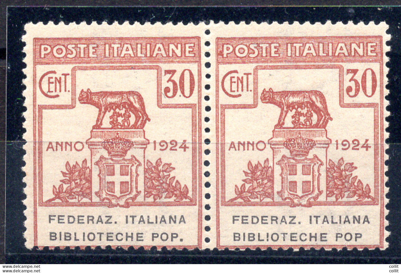 Parastatali Cent. 30 Fed. Biblioteche Pop. Varietà - Mint/hinged