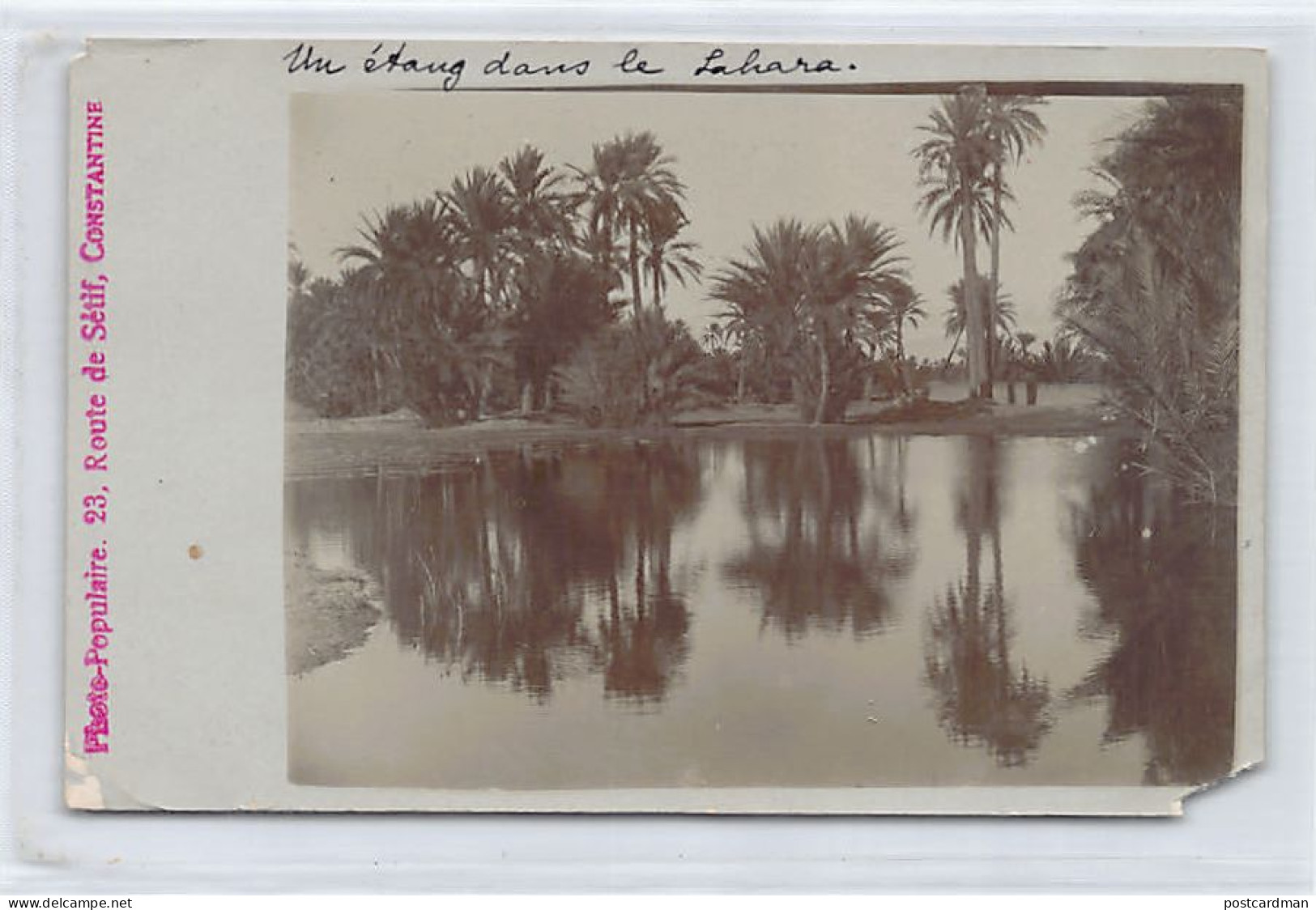 Algérie - Un étang Dans Le Sahara - CARTE PHOTO - VOIR LES SCANS POUR L'ÉTAT - Ed. Photo-Populaire  - Autres & Non Classés