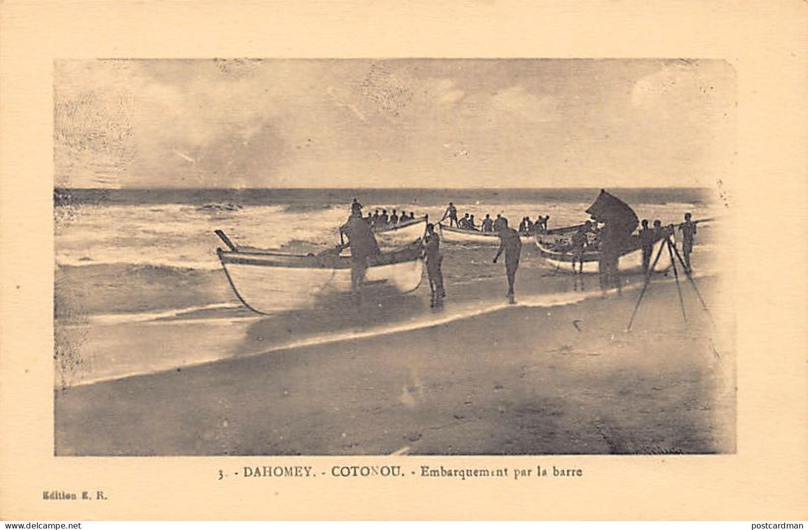 Bénin - COTONOU - Embarquement Par La Barre - Ed. E. R. 3 - Benin