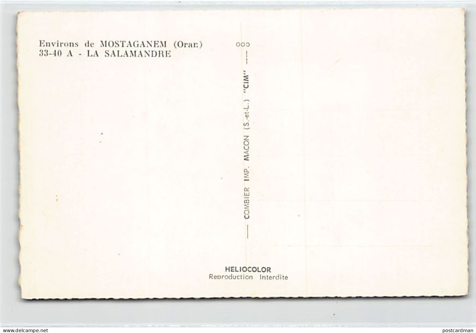 Algérie - LA SALAMANDRE Mostagadem - Vue Aérienne - Ed. Combier 3340 - Mostaganem