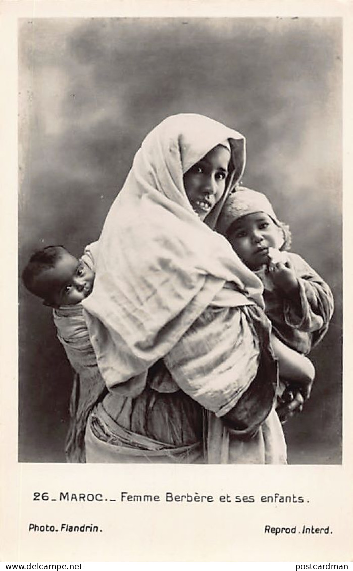 Maroc - Femme Berbère Et Ses Enfants - Ed. Flandrin 26 - Sonstige & Ohne Zuordnung