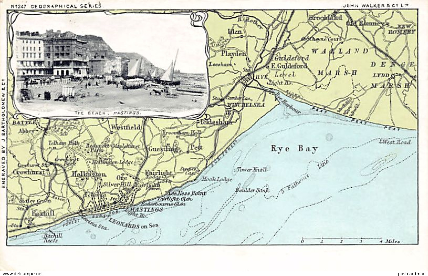 England - HASTINGS MAP + Publication - Hastings