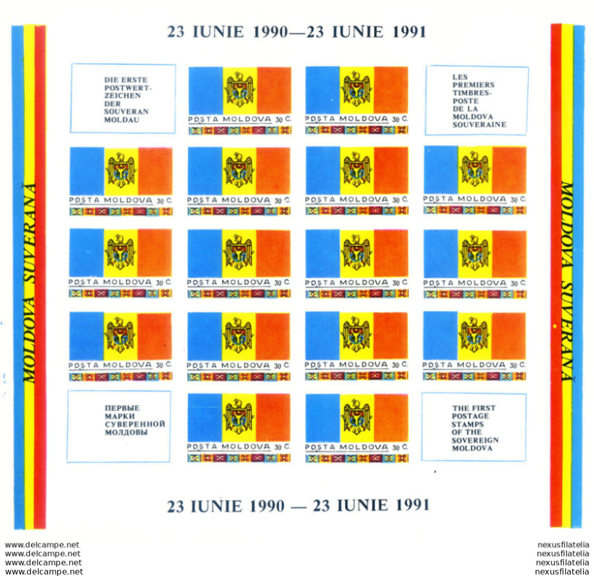 Prima Emissione 1991. 3 Minifogli. - Moldavie