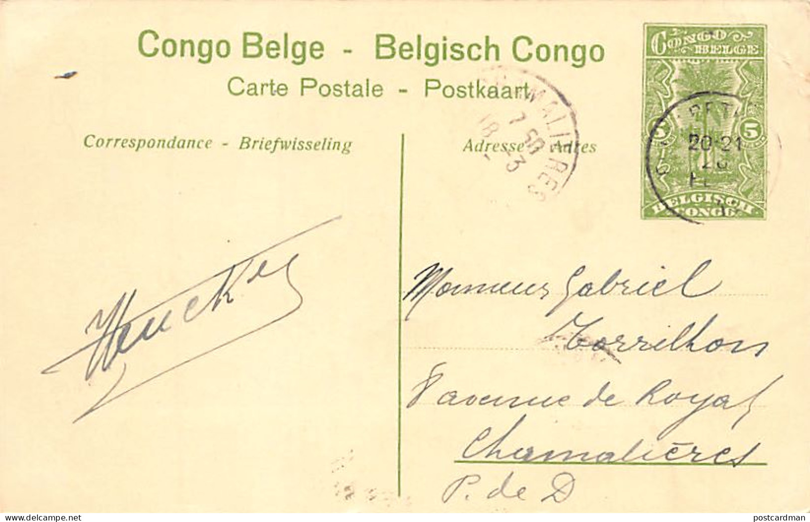 Congo Kinshasa - KATANGA - Indigènes Nivelant Une Termitière - Entier Postal 5 Centimes - Ed. Congo Belge 5 - Congo Belge
