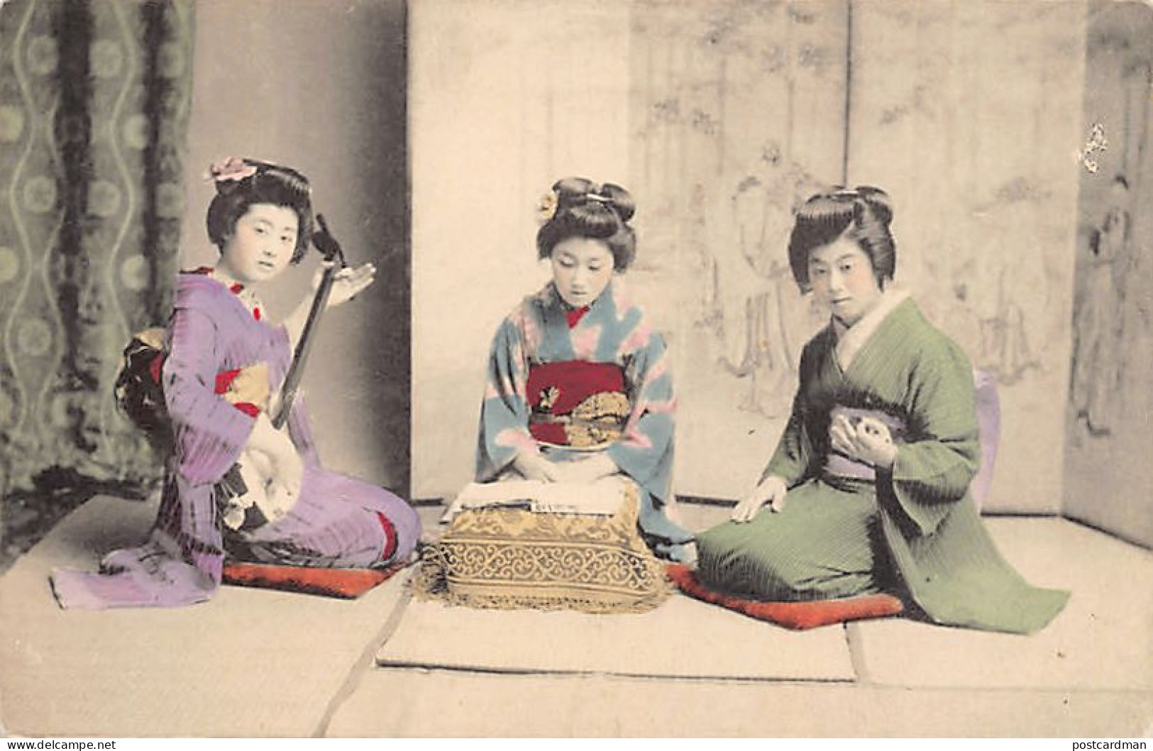 Japan - Three Geishas Playing Music - Andere & Zonder Classificatie