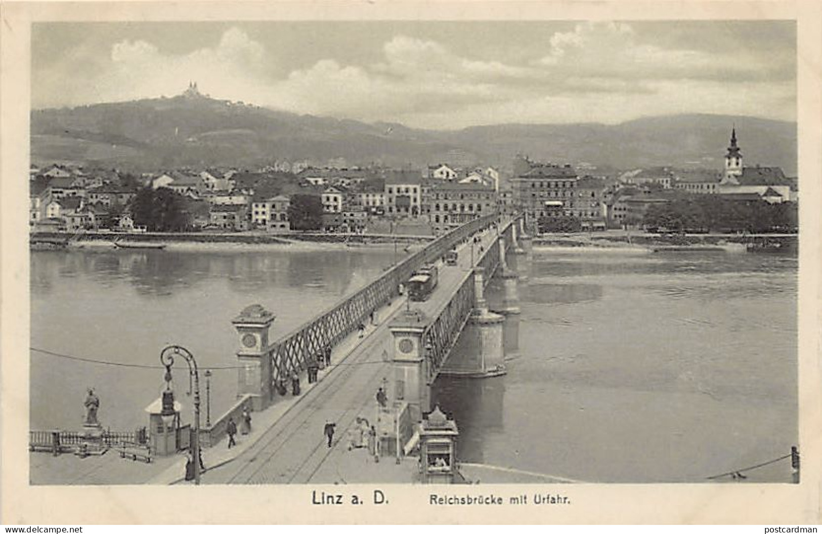 Österreich - Linz (OÖ) Reichsbrücke Mit Urfahr - Linz