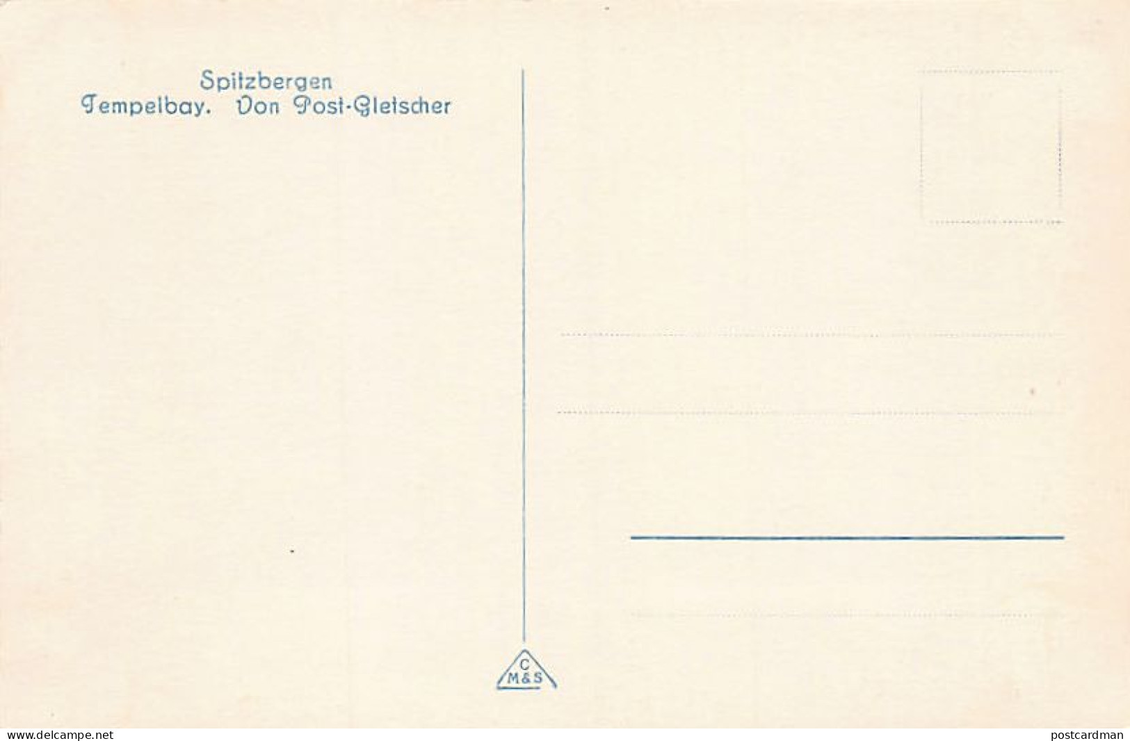 Norway - Svalbard - Spitzbergen - Tempelbay - From Post Glacier - Publ. Carl Müller & Sohn - Norvège