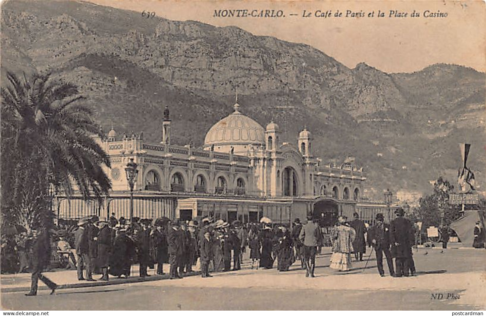MONTE-CARLO - La Café De Paris Et La Place Du Casino - Ed. ND Phot. Neurdein 639 - Autres & Non Classés
