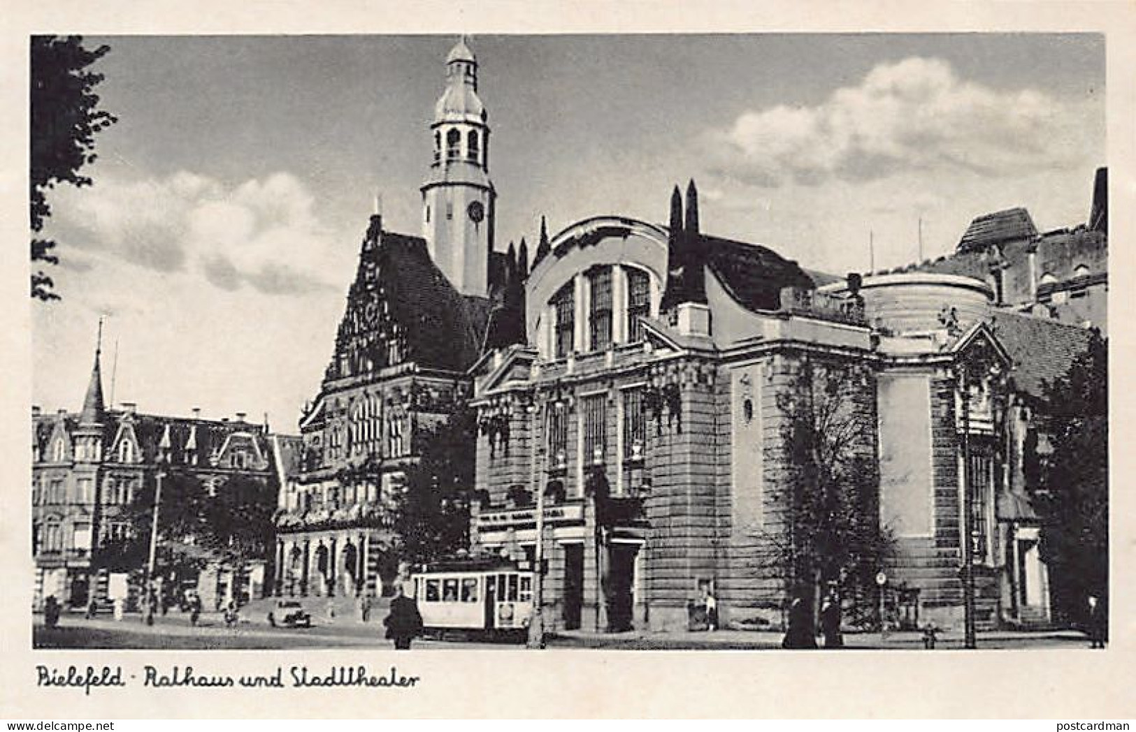 Bielefeld (NW) Rathaus Und Stadttheater Verlag Schöning & Co., Lübeck - Bielefeld