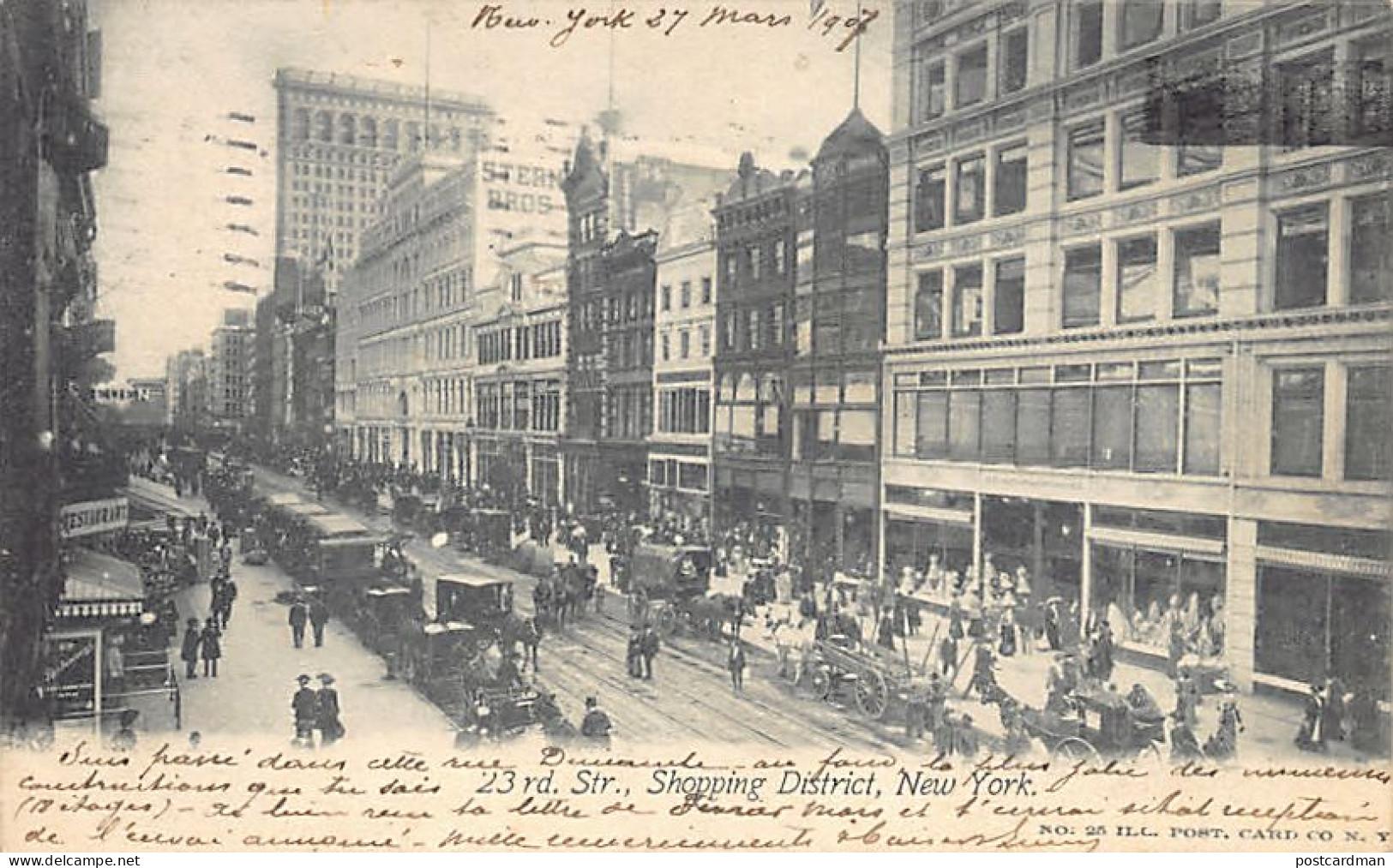 NEW YORK CITY - 23rd Street Shopping District - Publ. Ill. Post Card Co. 25 - Manhattan