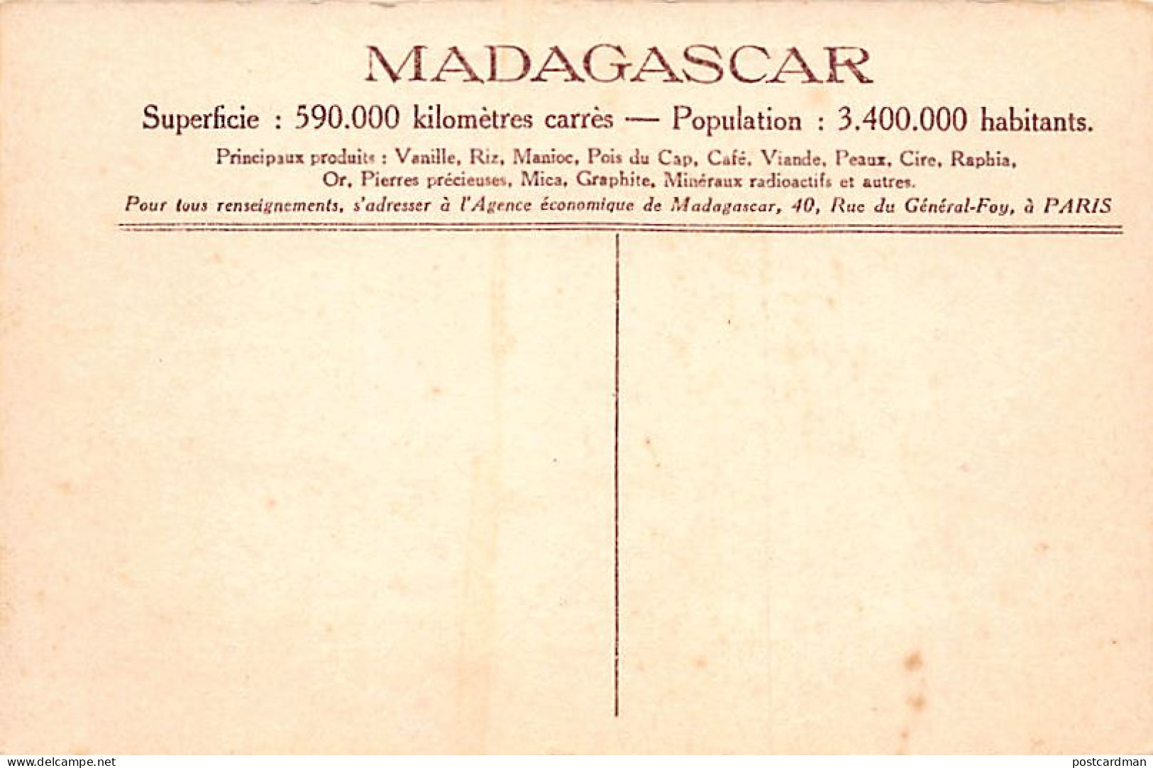 Madagascar - ANTSIRABÉ - Le Marché - Ed. Agence Économique  - Madagascar