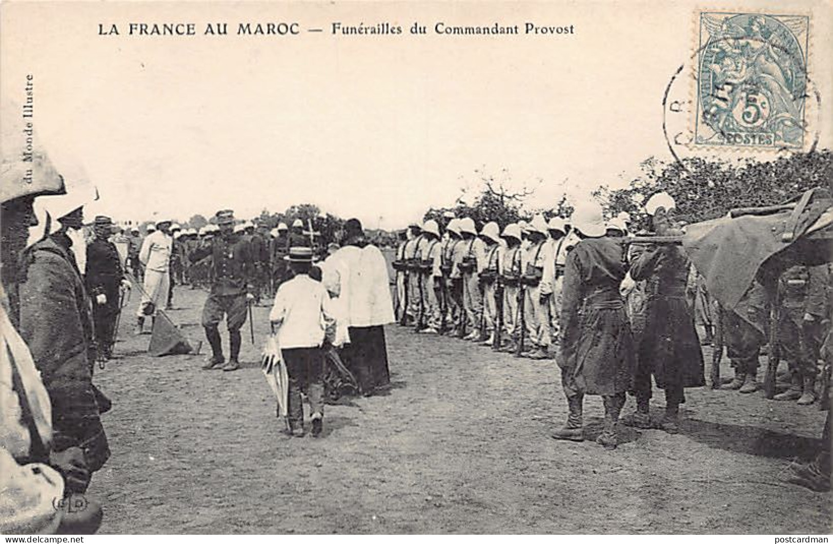 La France Au Maroc - CASABLANCA - Funérailles Du Commandant Provost - Cliché Du Monde Illustré - Ed. E.L.D. E. Le Deley  - Casablanca