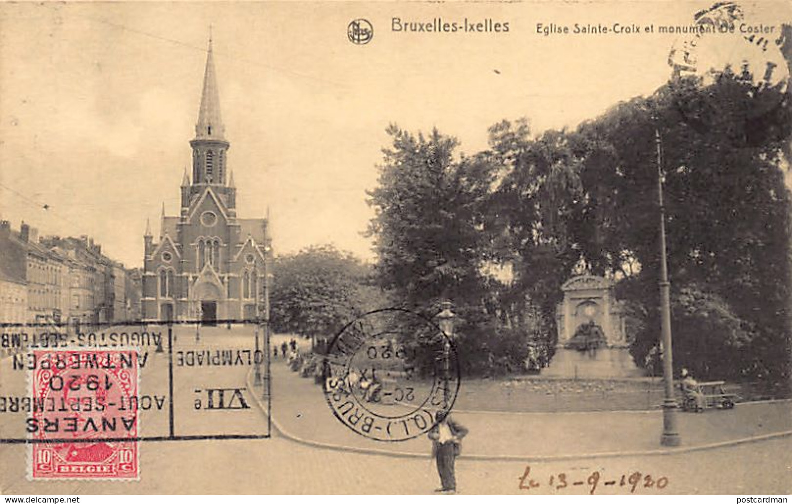 IXELLES (Brux.-Cap.) Eglise Sainte-Croix Et Monument De Coster - Ed. Thill Série 1 N. 94 - Ixelles - Elsene