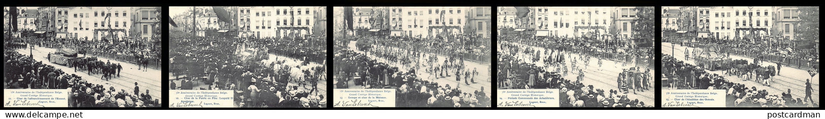 BRUXELLES - 75ème Anniversaire De L'Indépendance - Grand Cortège Historique - Série De 30 Cartes Postales - Ed. Lagaert - Sonstige & Ohne Zuordnung