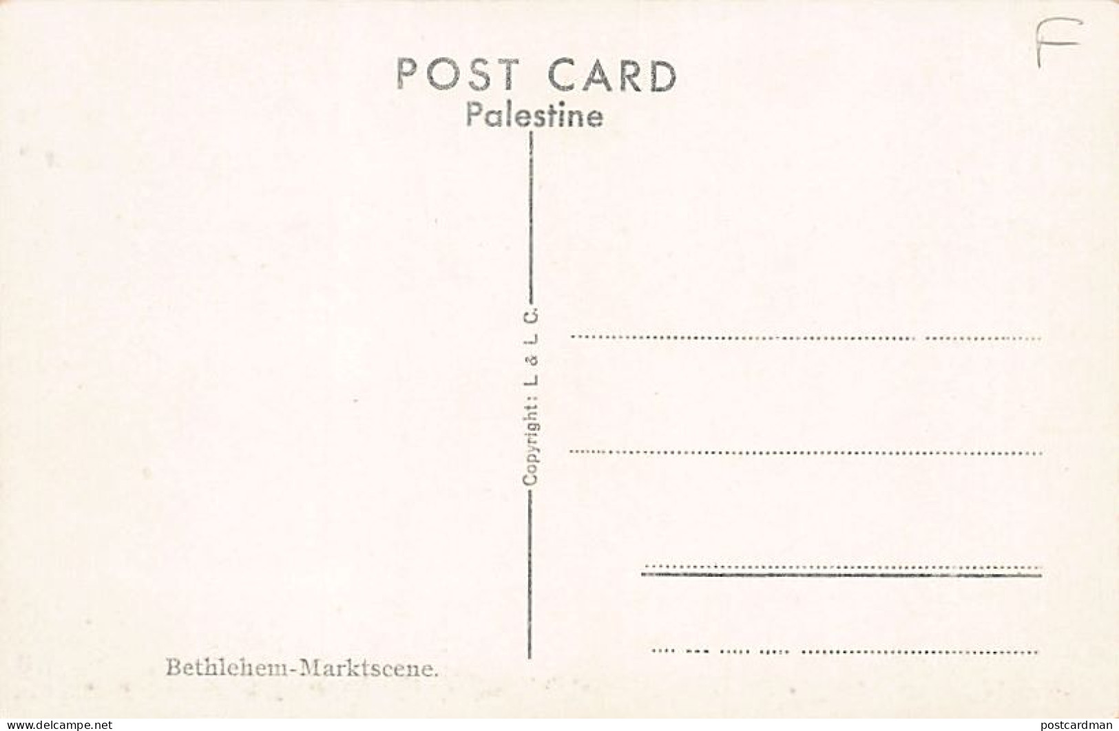 Palestine - BETHLEHEM - Market Scene - Publ. Lehnert & Landrock 3090 - Palestina