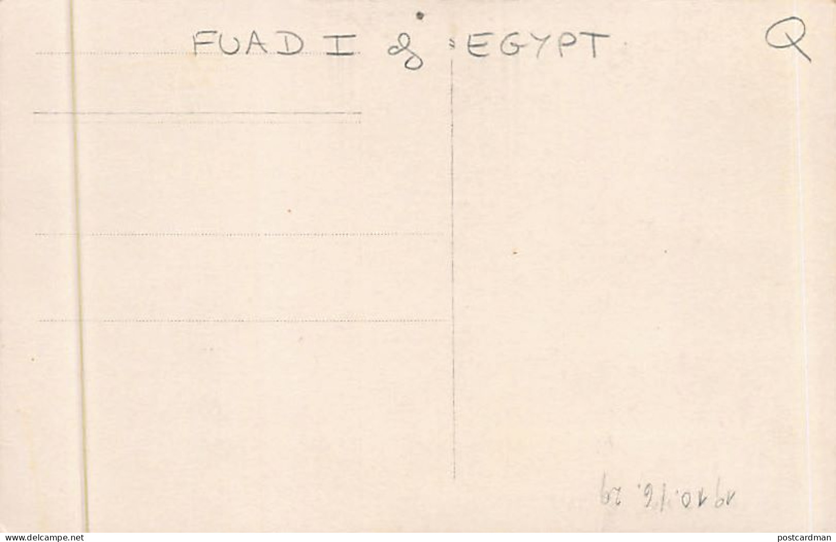 Egypt - King Fuad I On 16 October 1929 - REAL PHOTO - Publ. Unknown  - Persone