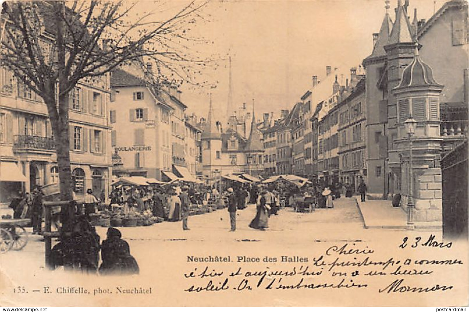 NEUCHÂTEL - Place Des Halles - Ed. E. Chifelle 135 - Neuchâtel