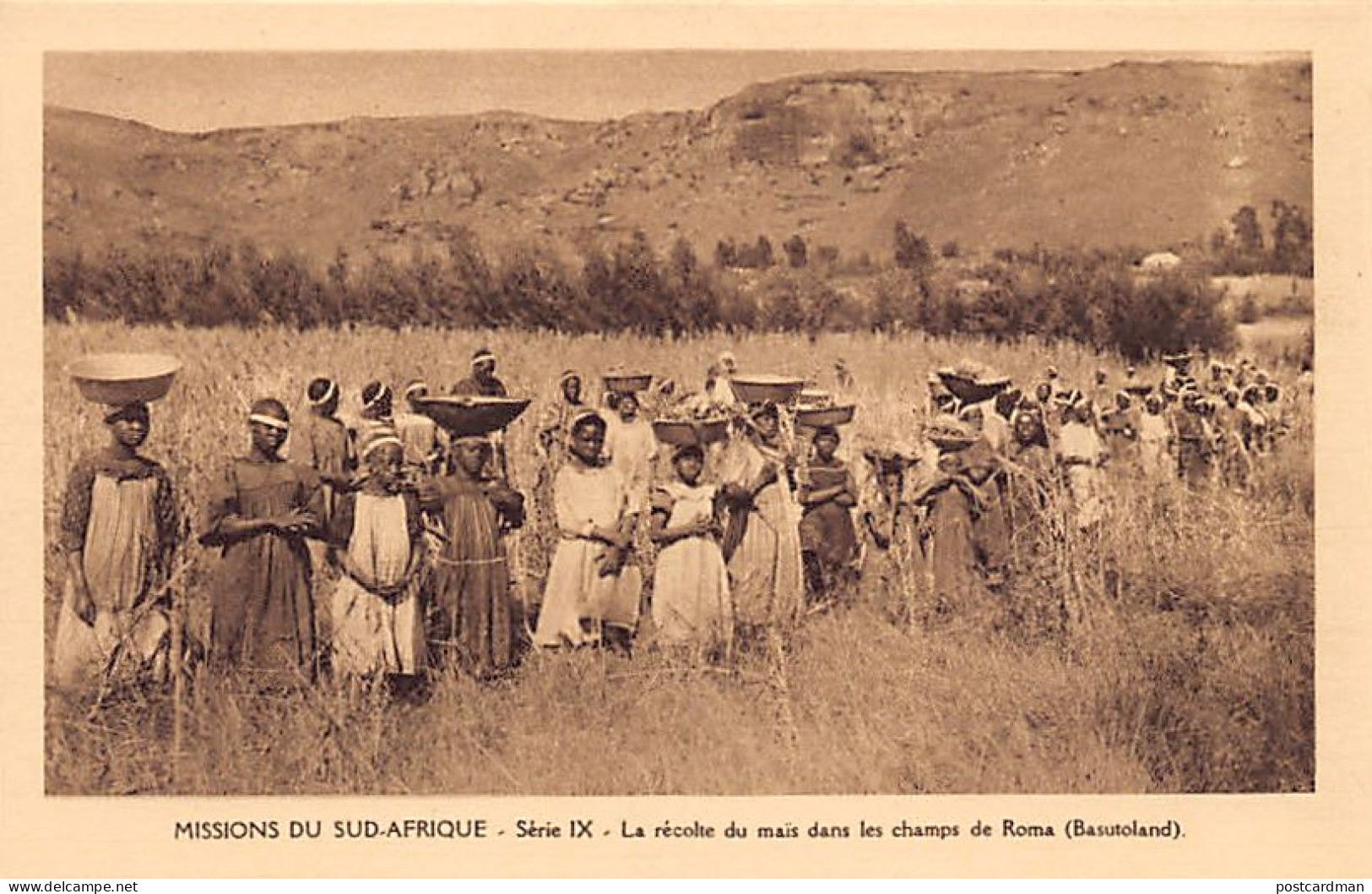 Lesotho - Harvesting Corn In A Field In Roma (Maseru District) - Publ. Missions Of South Africa - Missionary Oblates Of  - Lesotho