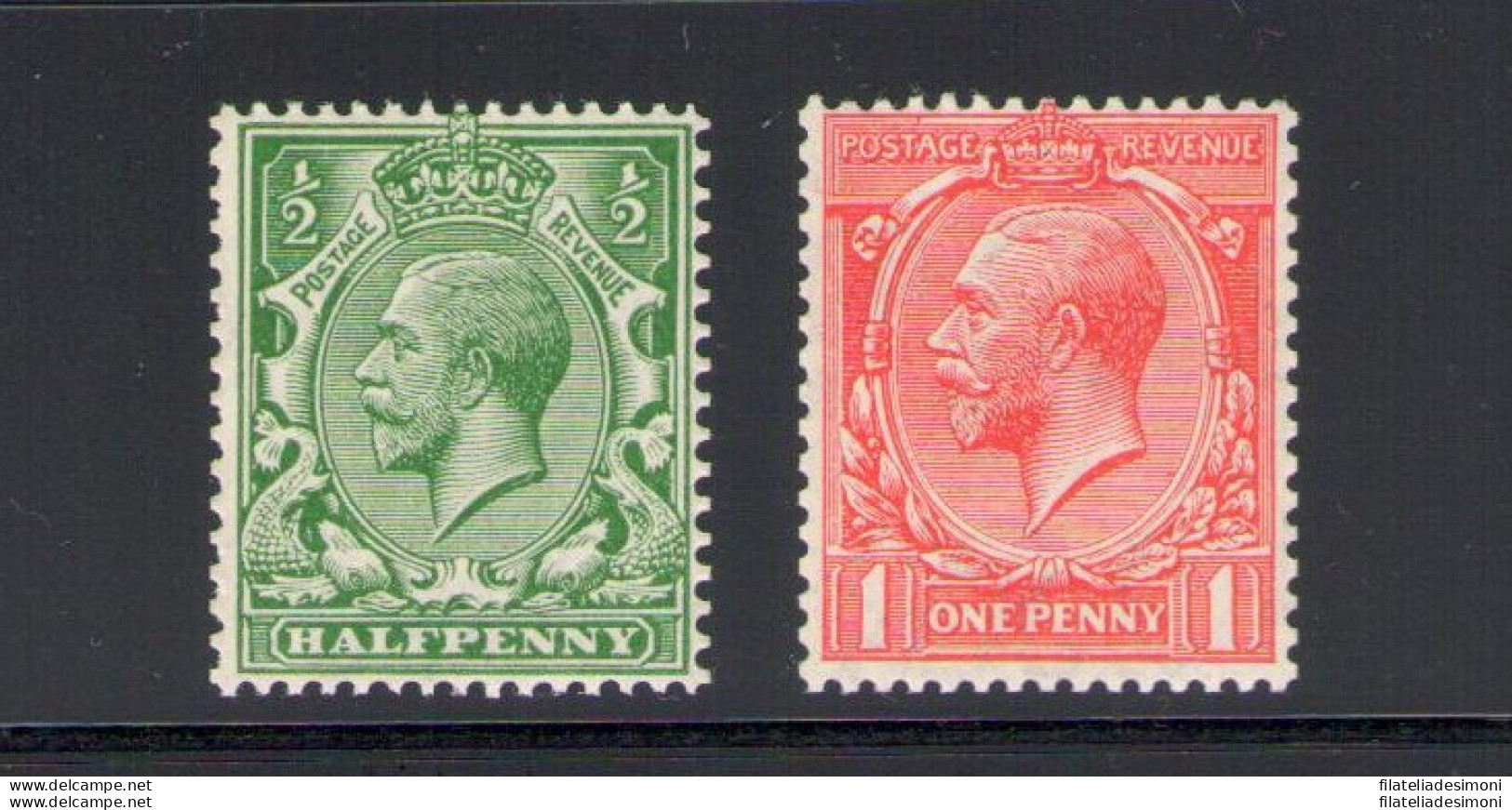 1913 GRAN BRETAGNA, GREAT BRITAIN, Effige Re Giorgio V, N. 157-158 Unificato, 397-398 S.G. MNH** - Sonstige & Ohne Zuordnung