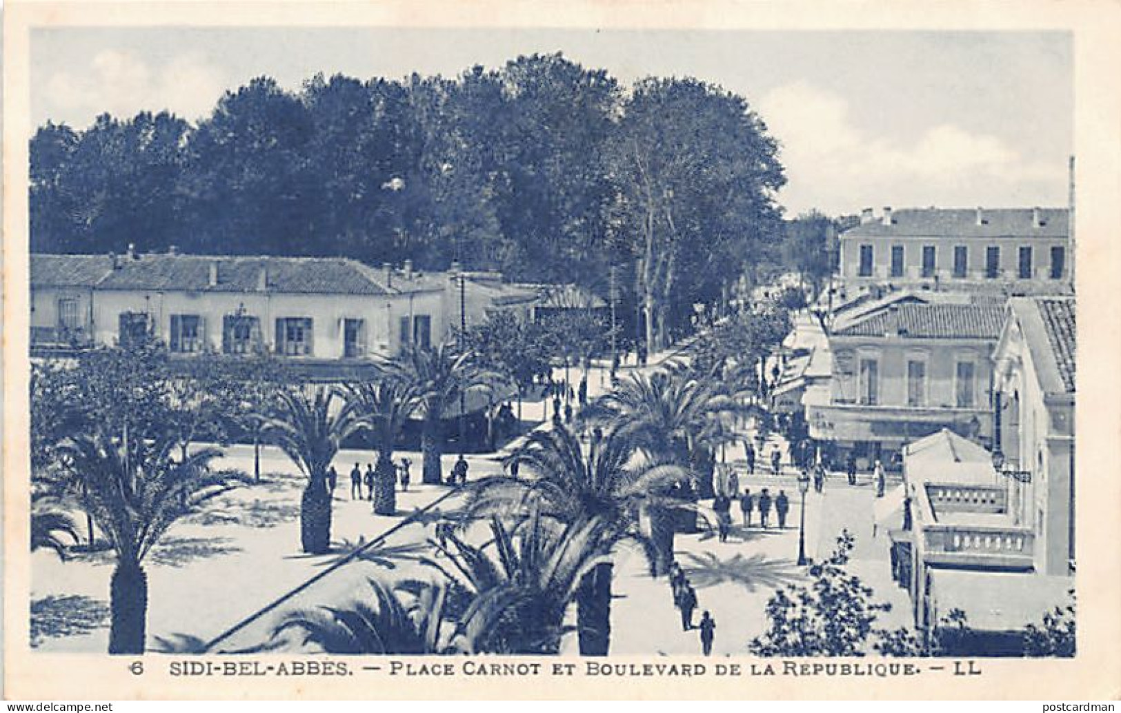 Algérie - SIDI BEL ABBÈS - Place Carnot Et Boulevard De La République - Ed. L.L. Lévy 6 - Sidi-bel-Abbès