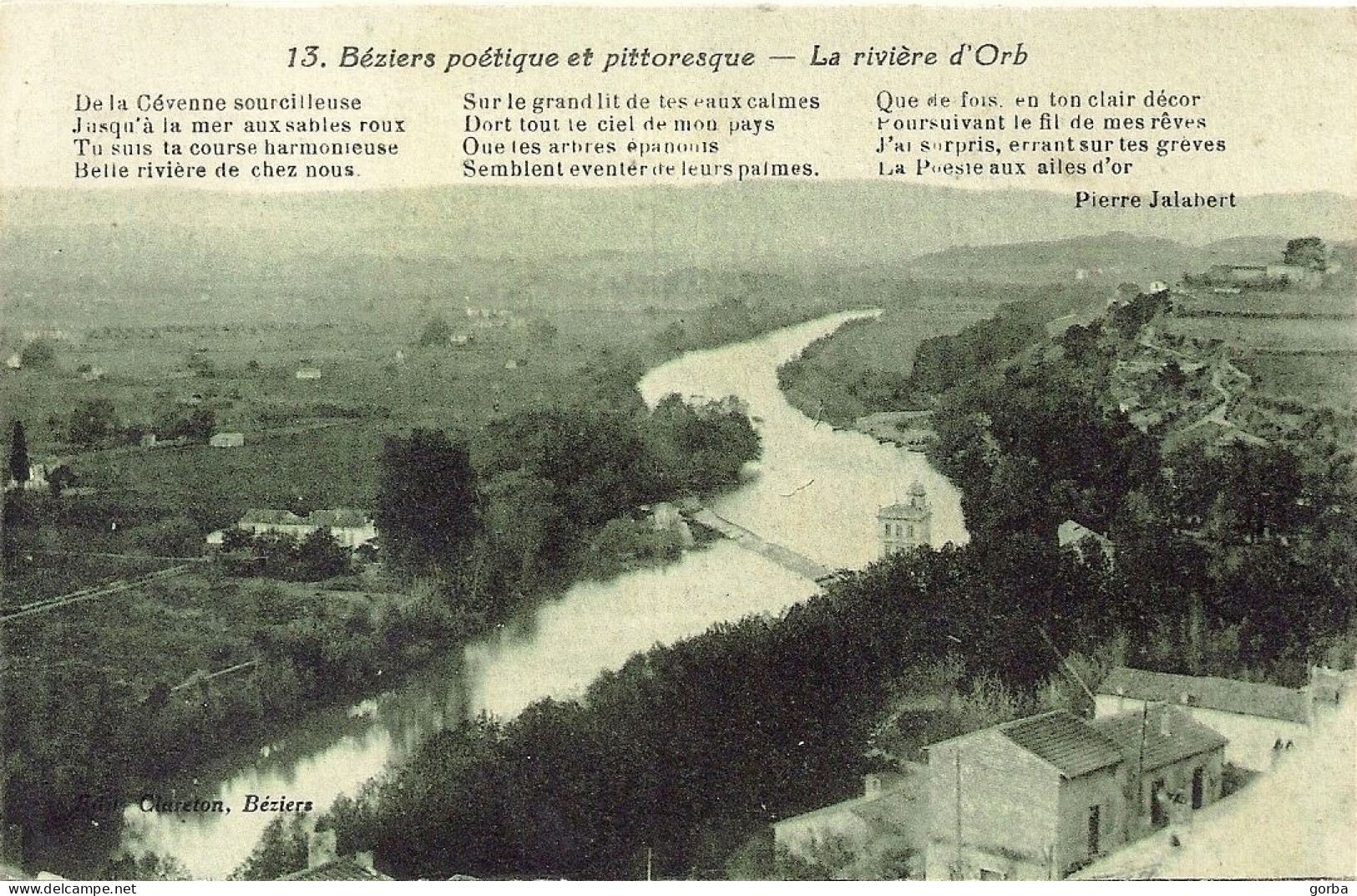 *CPA  - 34 - BEZIERS - Poétique Et Pittoresque - La Rivière Orb - Beziers