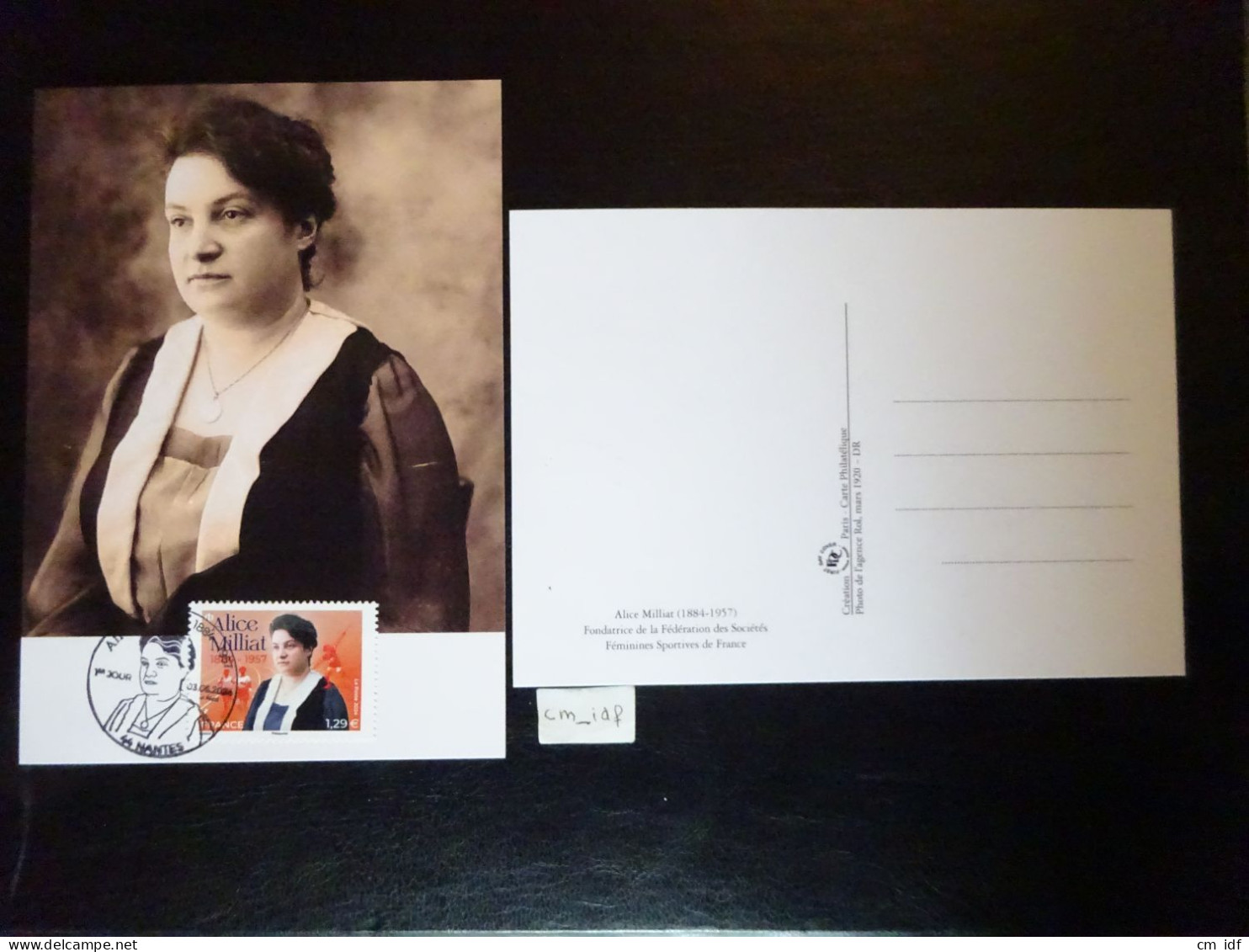 FRANCE 2024 1,29 EURO " ALICE MILLIAT 1884 - 1957 " OBLITÉRATION 1ER JOUR 03 05 2024 CARTE POSTALE F.D.C. SPORT FÉMININ - 2020-…