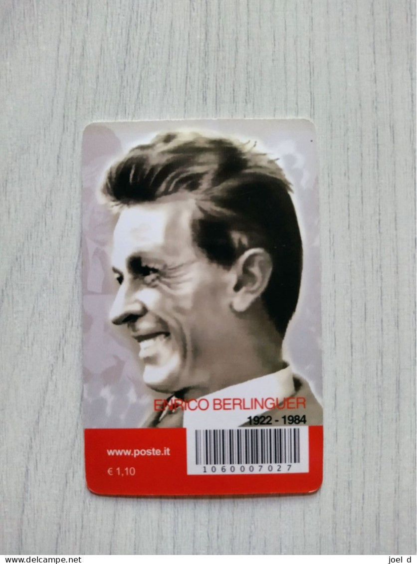 2014 ITALIA "30° ANNIVERSARIO SCOMPARSA ENRICO BERLINGUER" Tessera Filatelica - Philatelic Cards