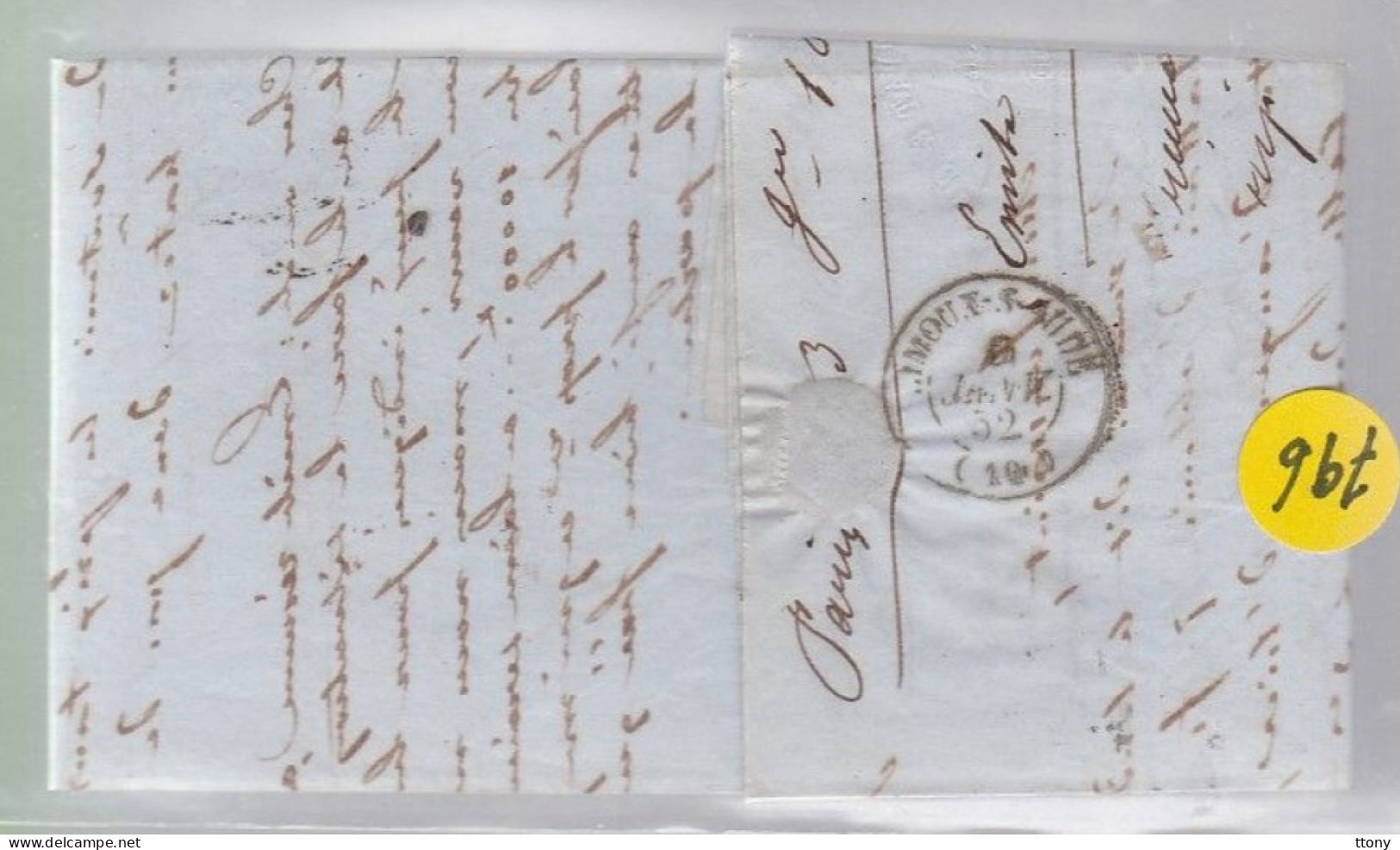 Lettre Dite Précurseurs  Sur Lettre  Pour Limoux 1852  Taxe 25 - Unclassified